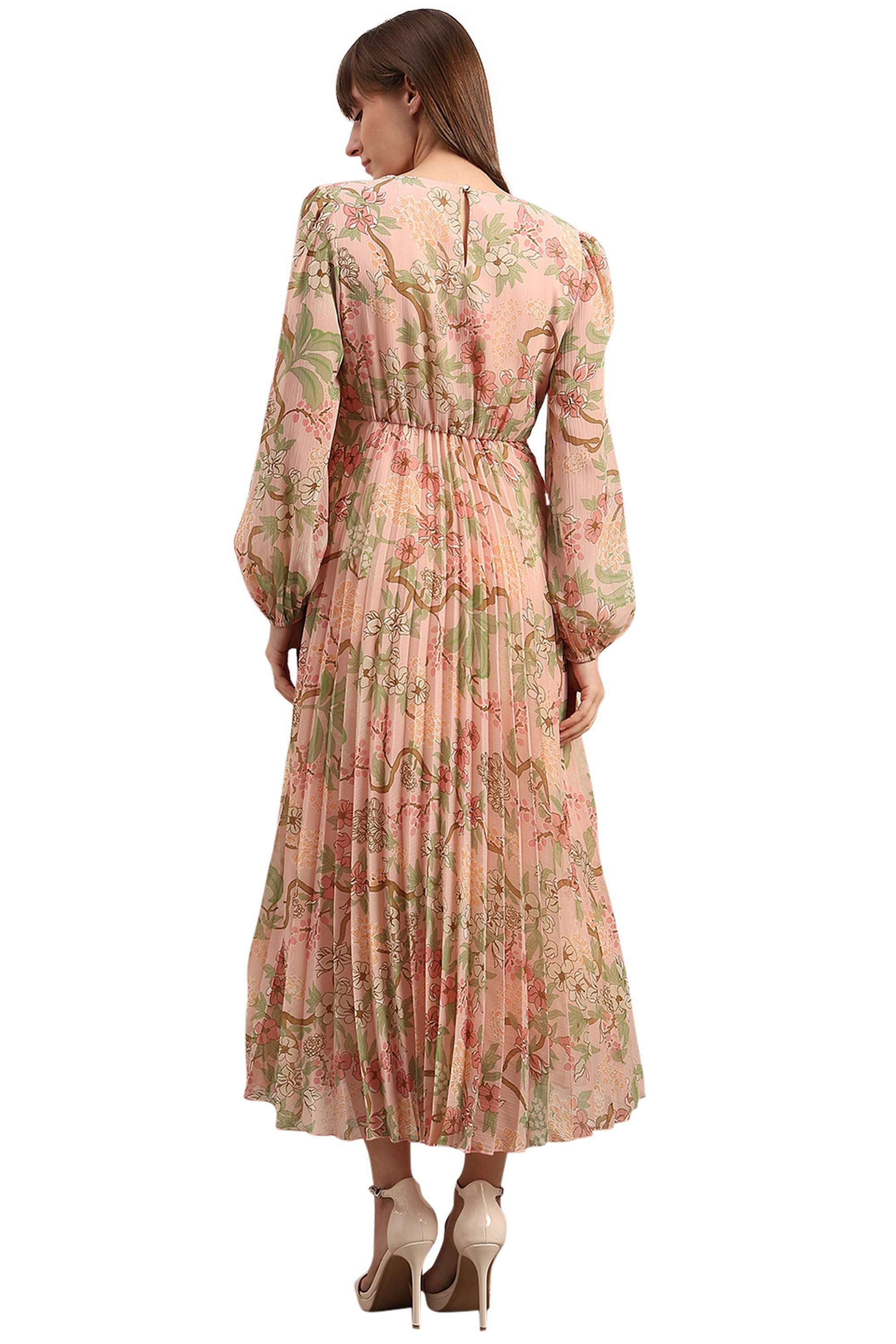 Solid-Blended-Fabric-Regular-Fit-Women-s-Dress