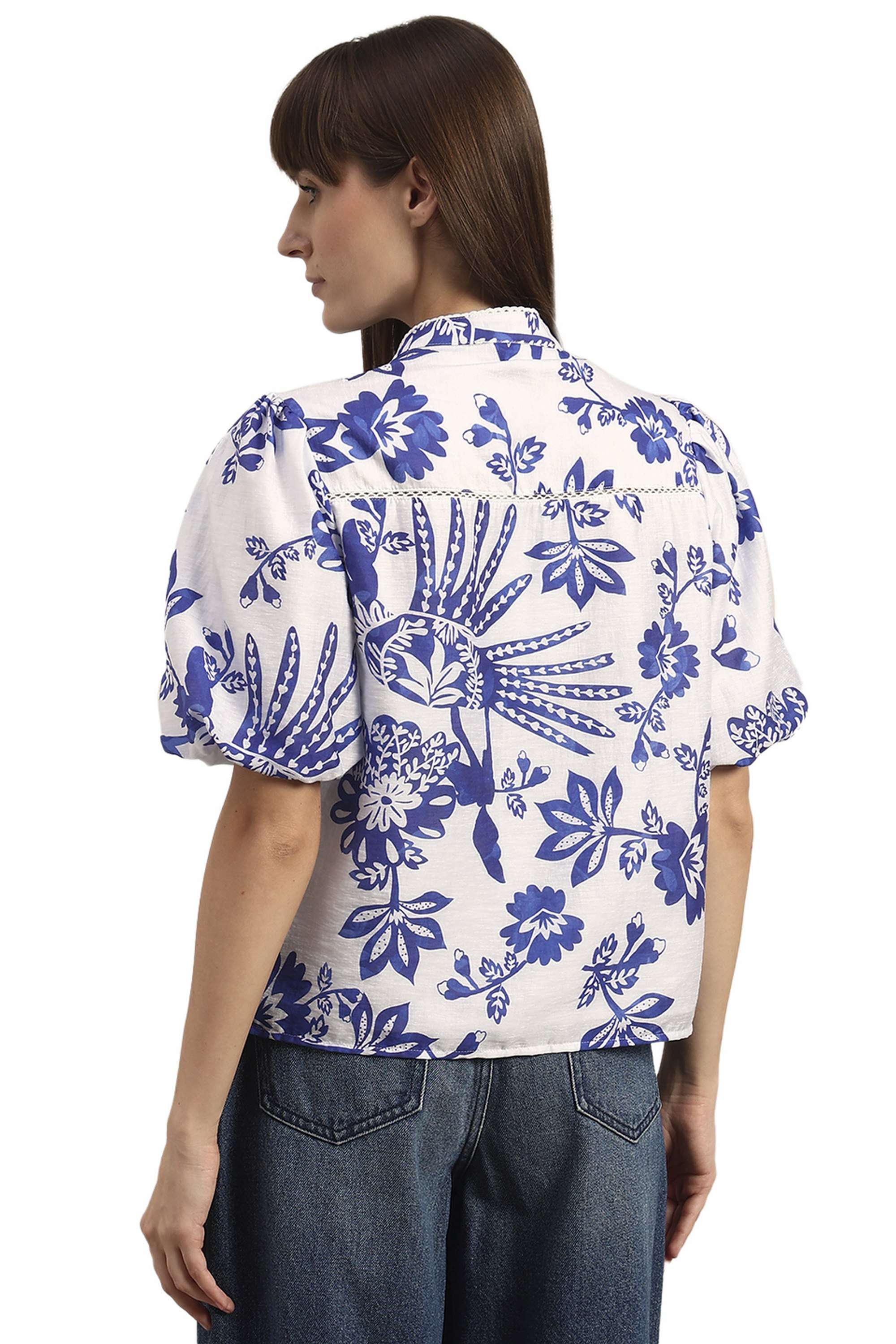 Solid-Blended-Fabric-Regular-Fit-Women-s-Shirt