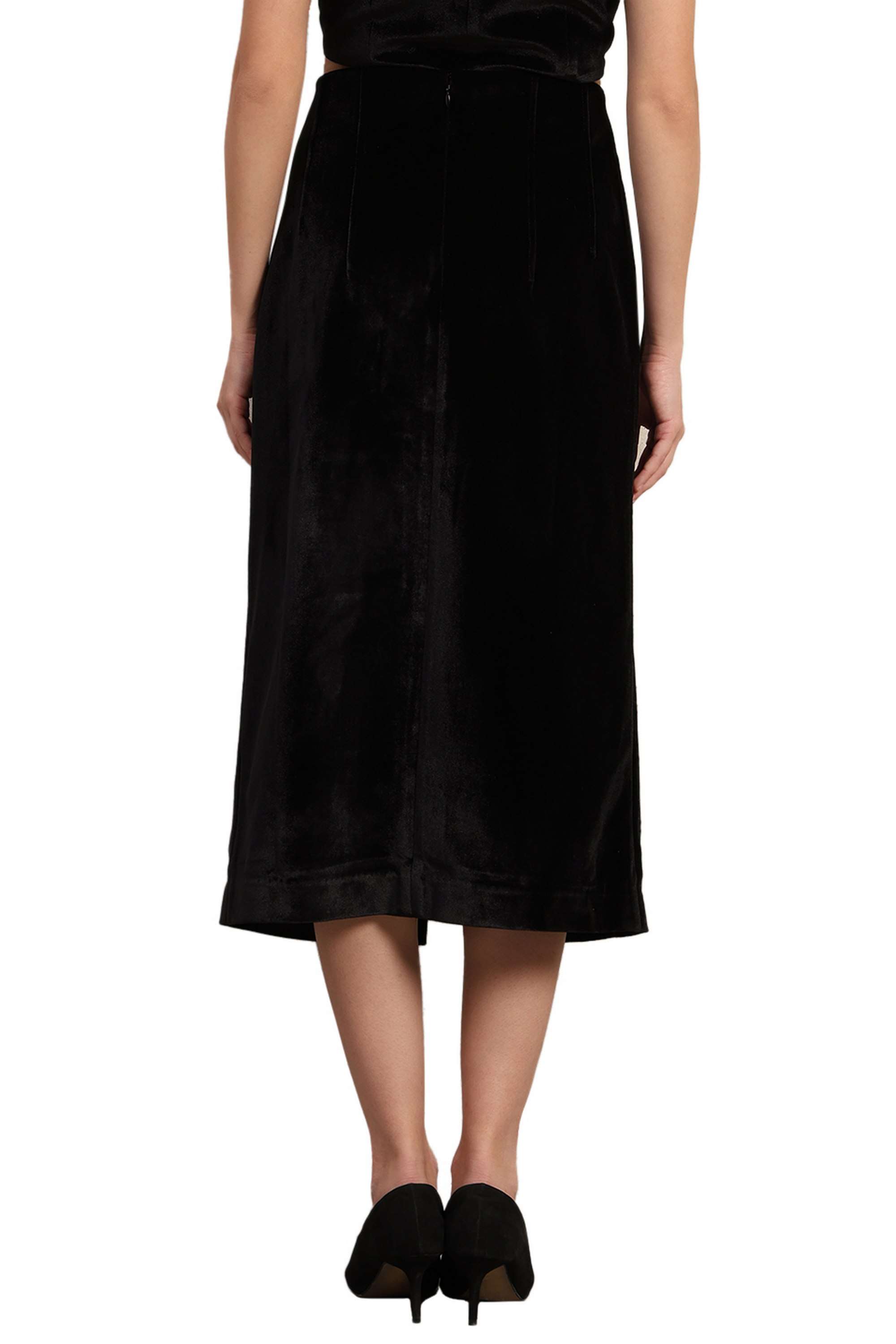 Solid-Polyester-Regular-Fit-Women-s-Skirt