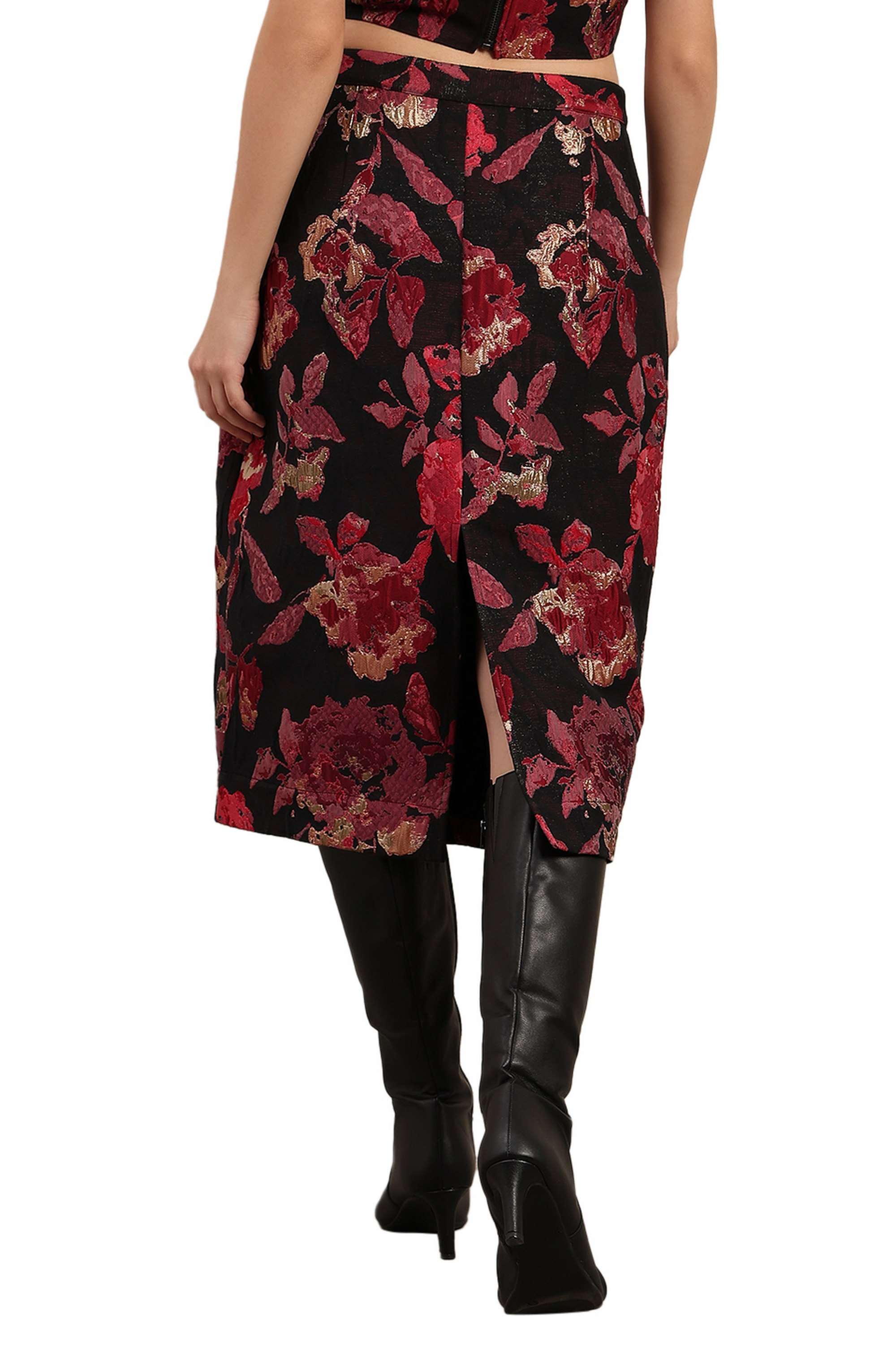 Solid-Blended-Fabric-Regular-Fit-Women-s-Skirt