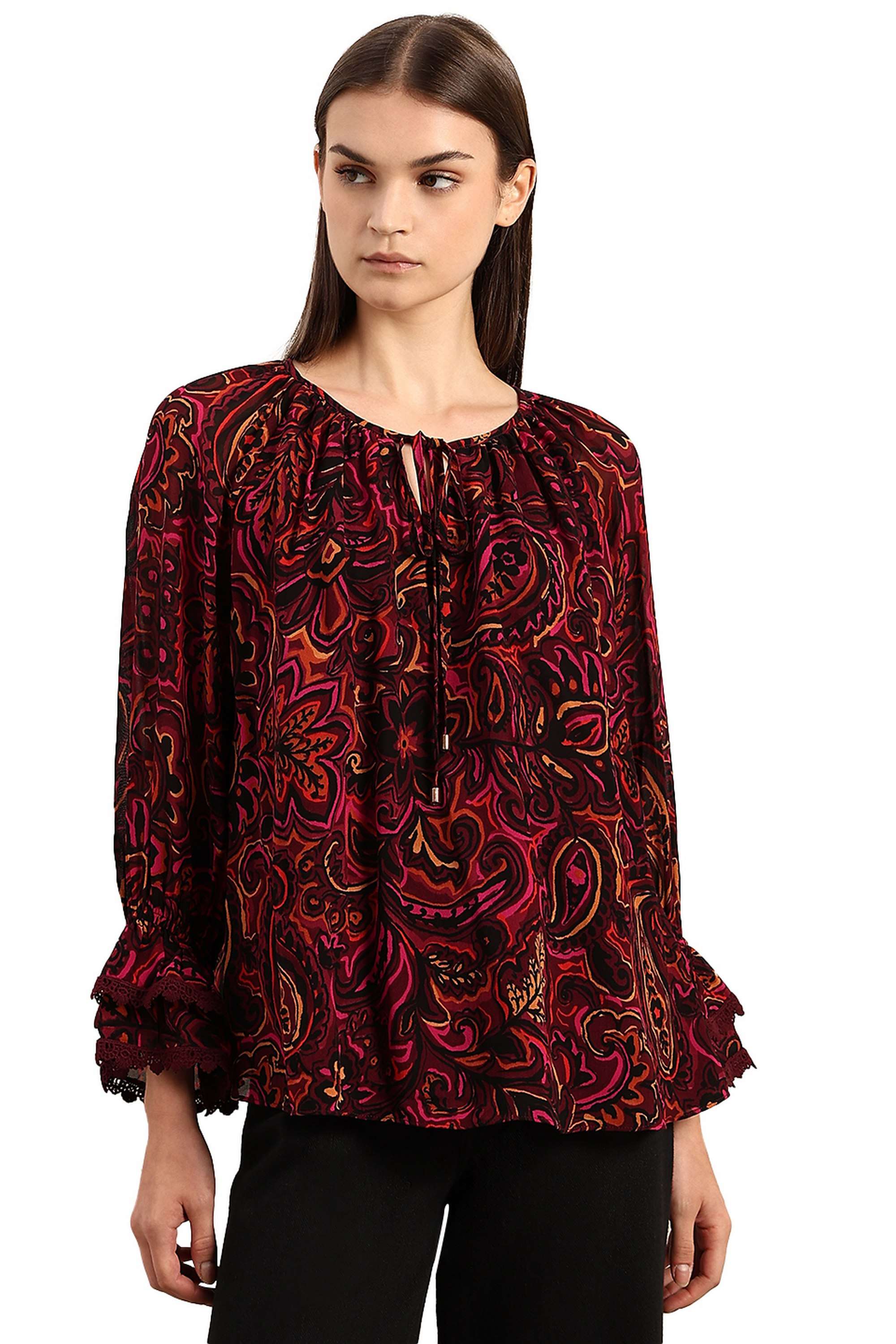 Solid-Blended-Fabric-Regular-Fit-Women-s-Top