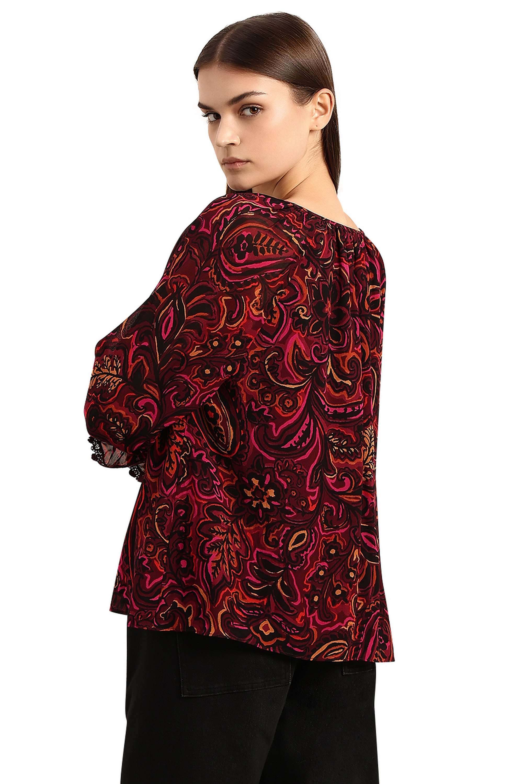 Solid-Blended-Fabric-Regular-Fit-Women-s-Top