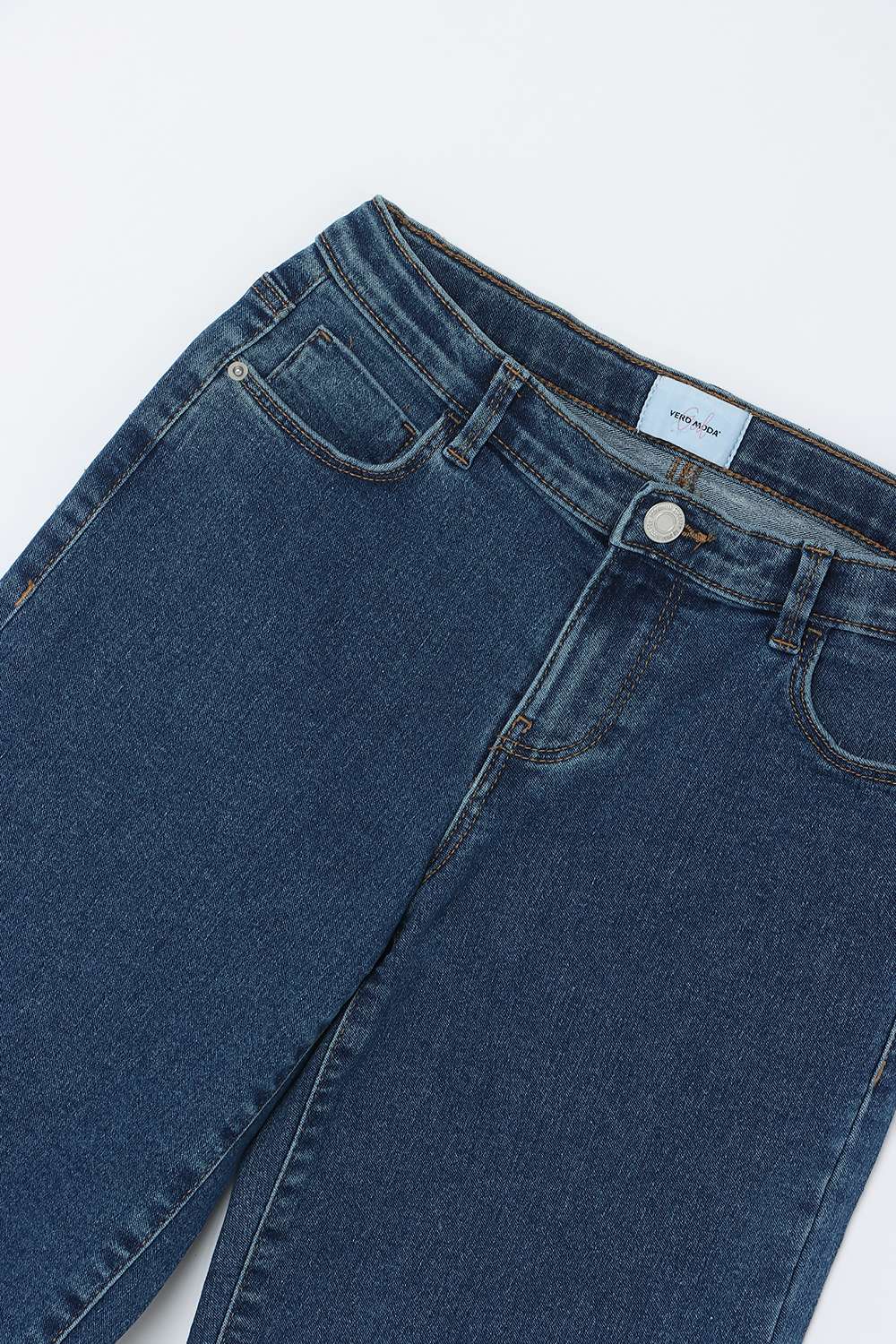 Solid-Blended-Fabric-Regular-Fit-Girls-Jeans