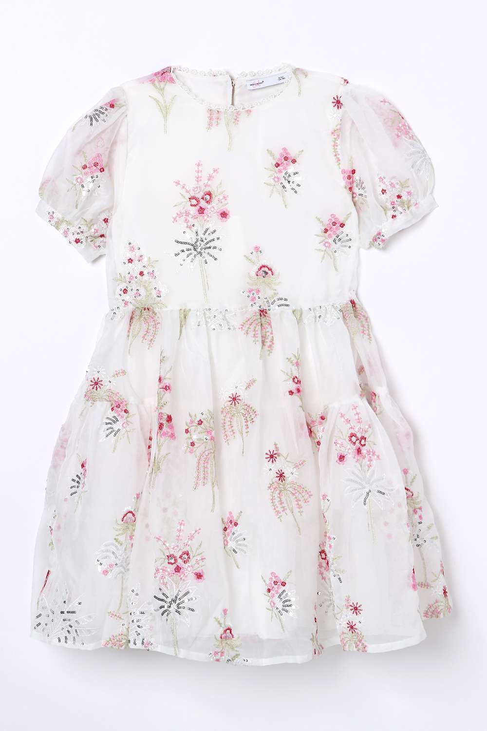 Solid-Blended-Fabric-Round-Neck-Girls-Casual-Wear-Dress