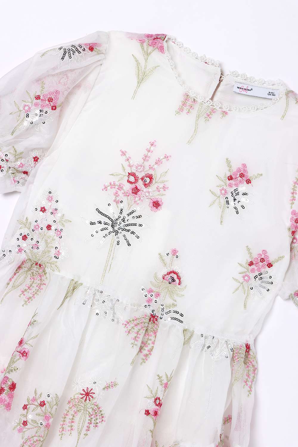 Solid-Blended-Fabric-Round-Neck-Girls-Casual-Wear-Dress