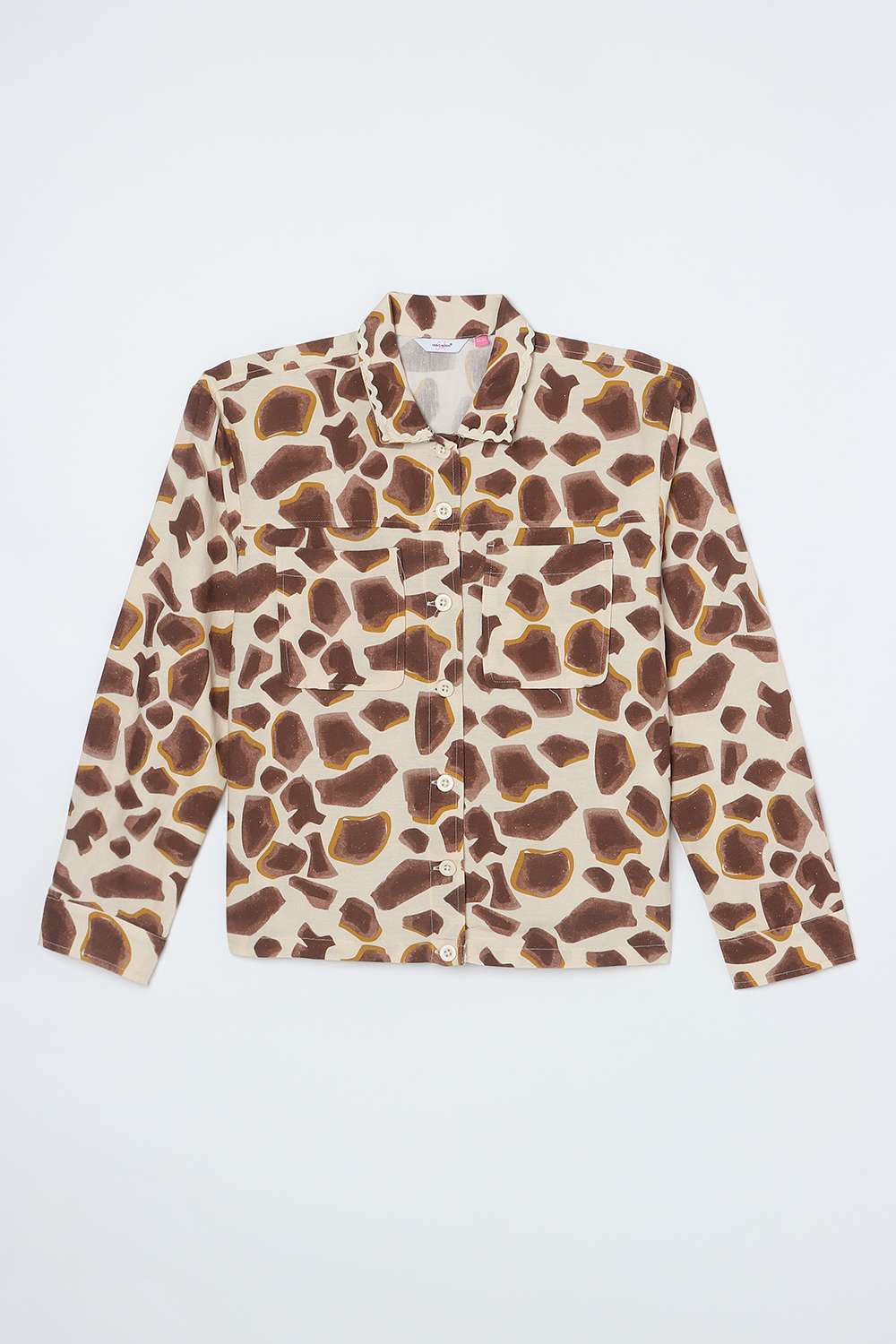 Solid-Blended-Fabric-Classic-Collar-Girls-Shirt