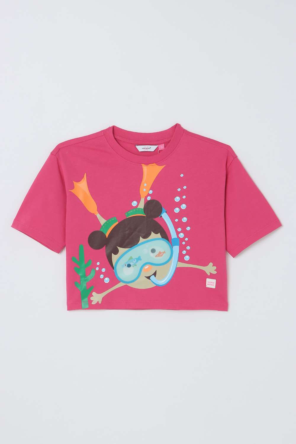 Blended-Fabric-Regular-Fit-Girls-T-Shirt
