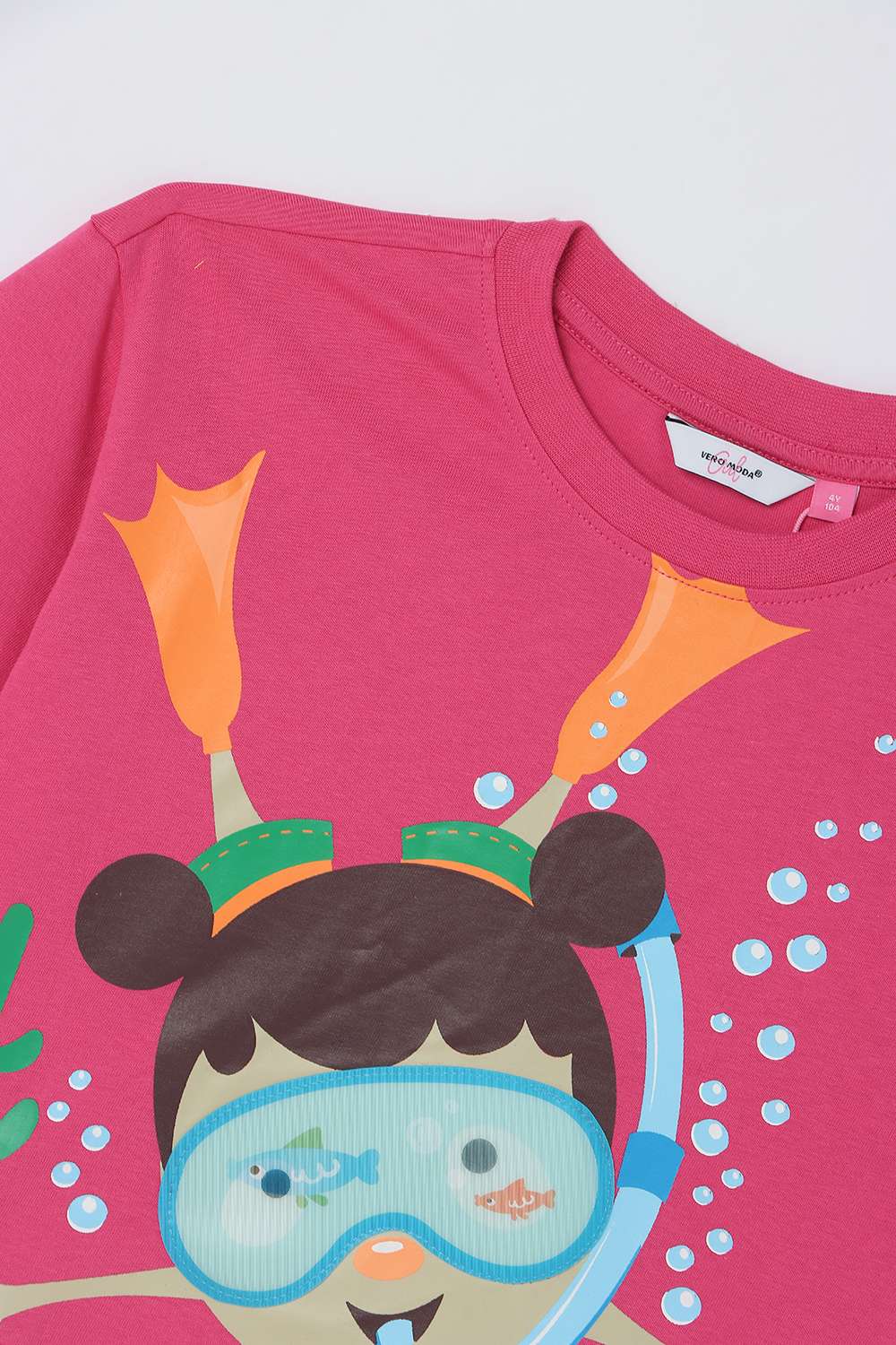 Blended-Fabric-Regular-Fit-Girls-T-Shirt