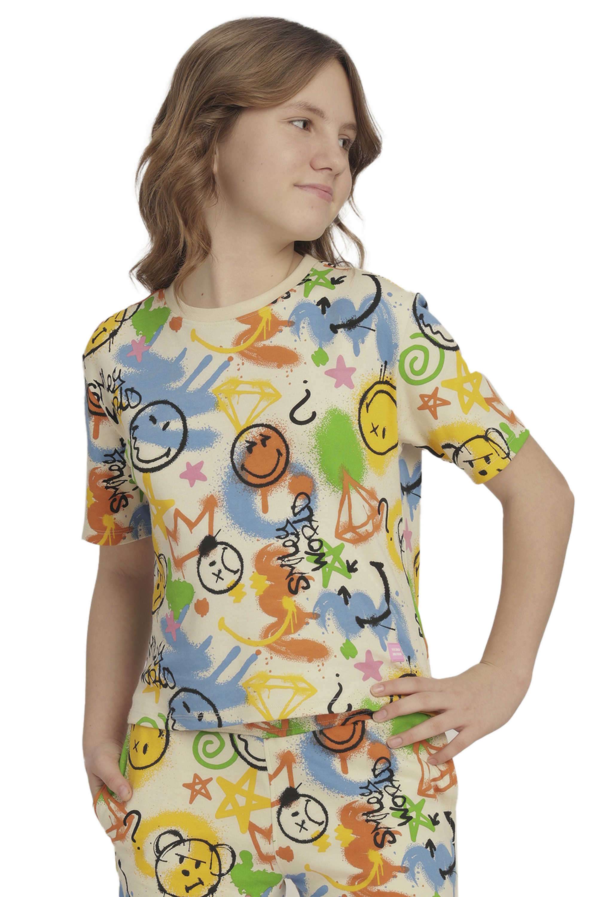 Printed-Cotton-Collared-Girl-s-T-Shirt