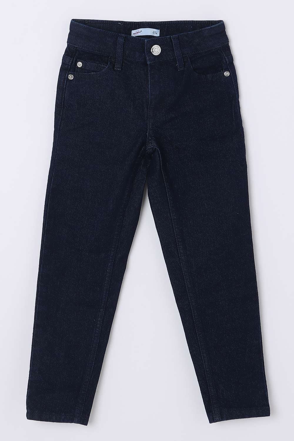 Solid-Blended-Fabric-Regular-Fit-Girls-Jeans