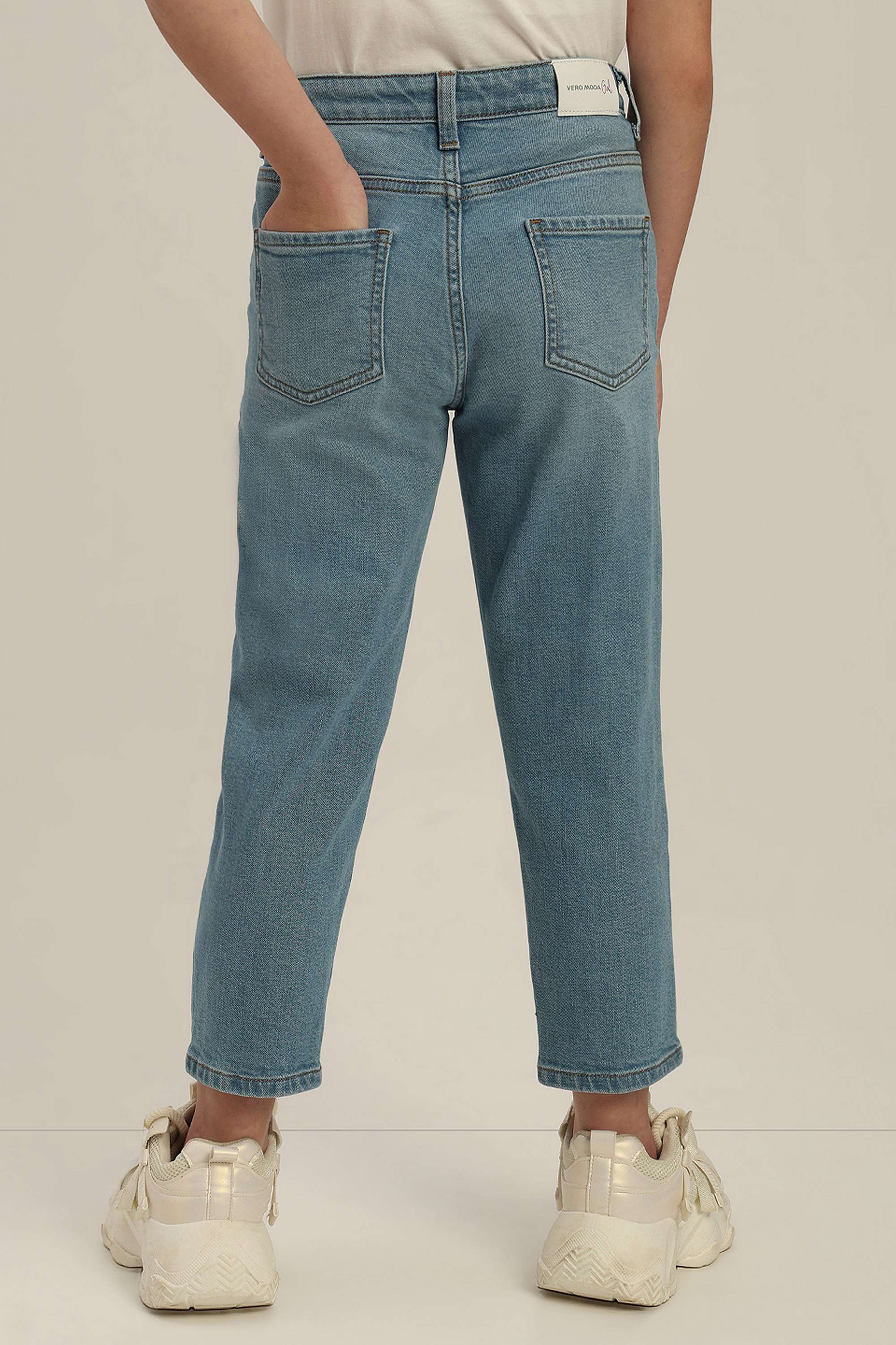 Solid-Blended-Fabric-Regular-Fit-Girls-Jeans