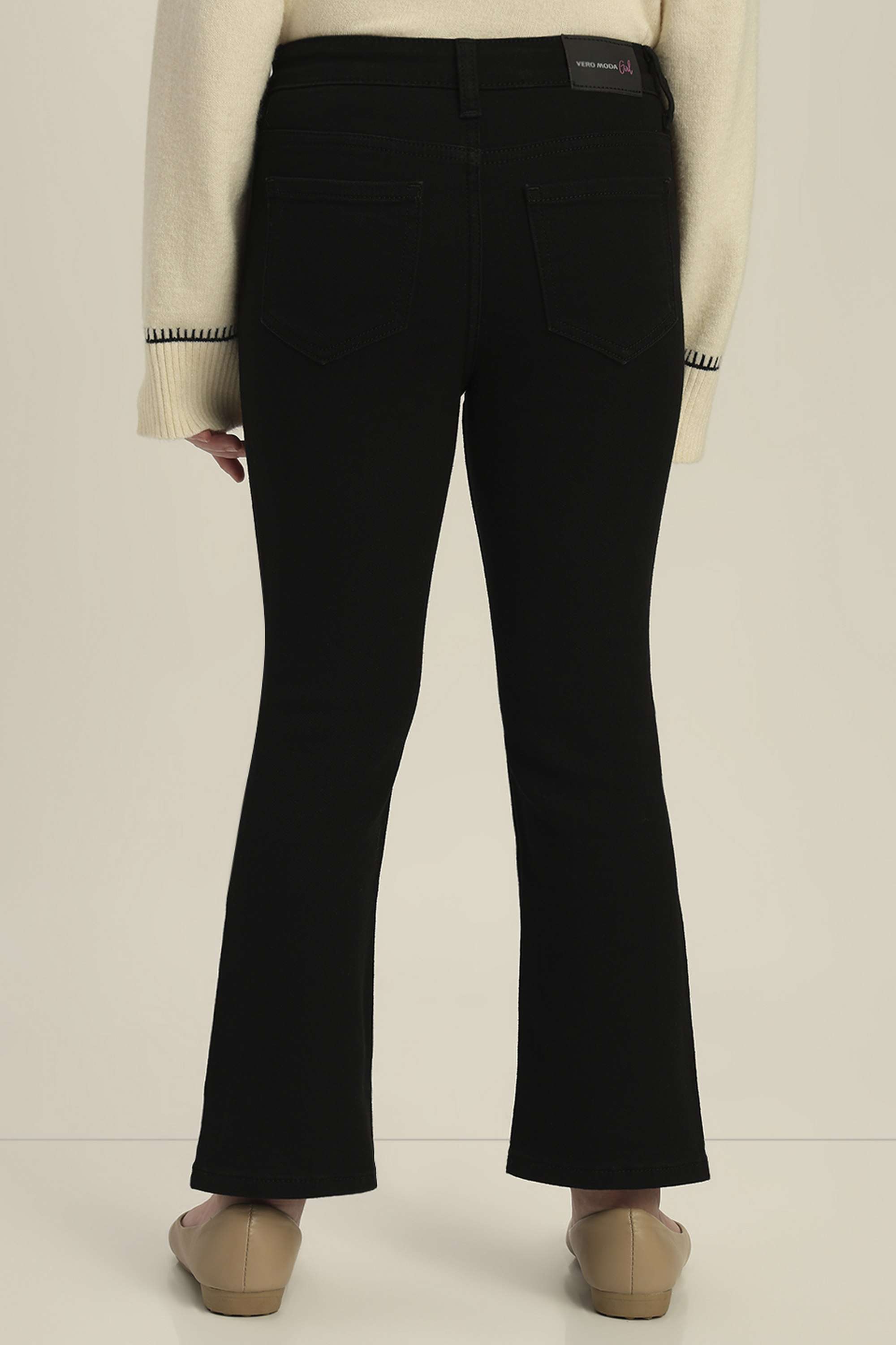 Solid-Blended-Fabric-Regular-Fit-Girls-Jeans