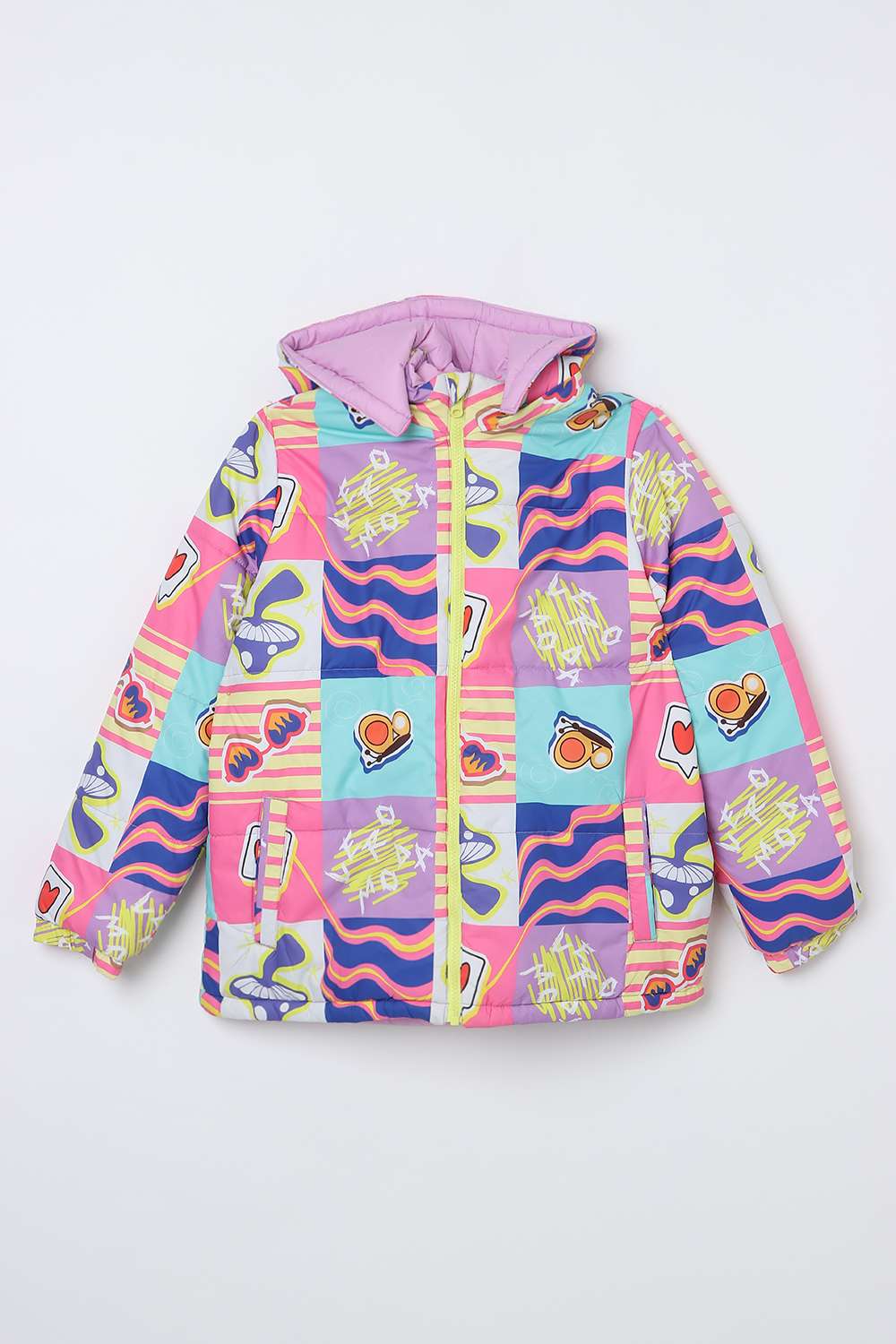 Blended-Fabric-Regular-Fit-Girls-Jacket