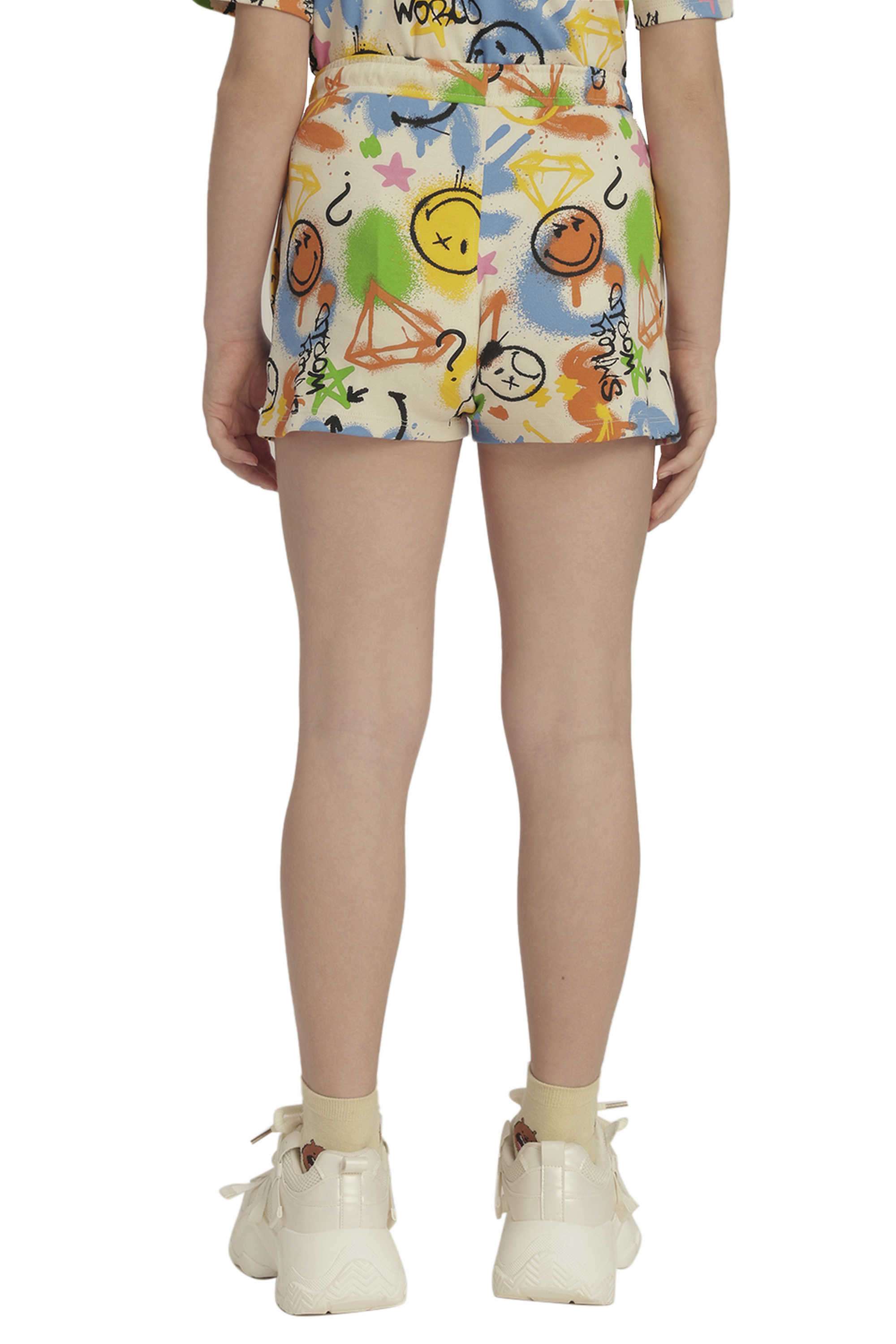 Printed-Cotton-Regular-Fit-Girl-s-Shorts