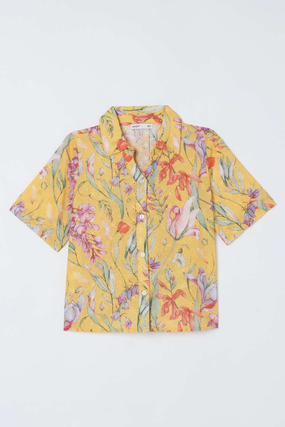 Solid-Blended-Fabric-Classic-Collar-Girls-Shirt