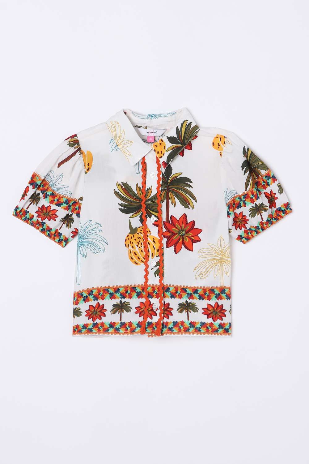 Solid-Blended-Fabric-Classic-Collar-Girls-Shirt