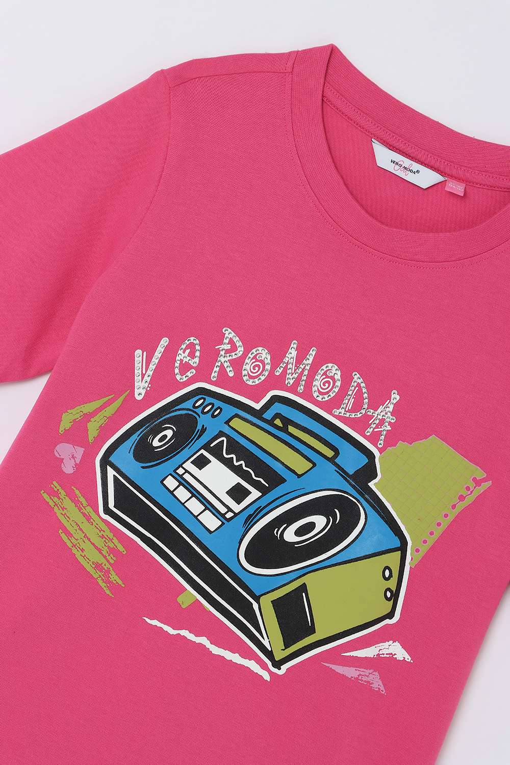 Blended-Fabric-Regular-Fit-Girls-T-Shirt