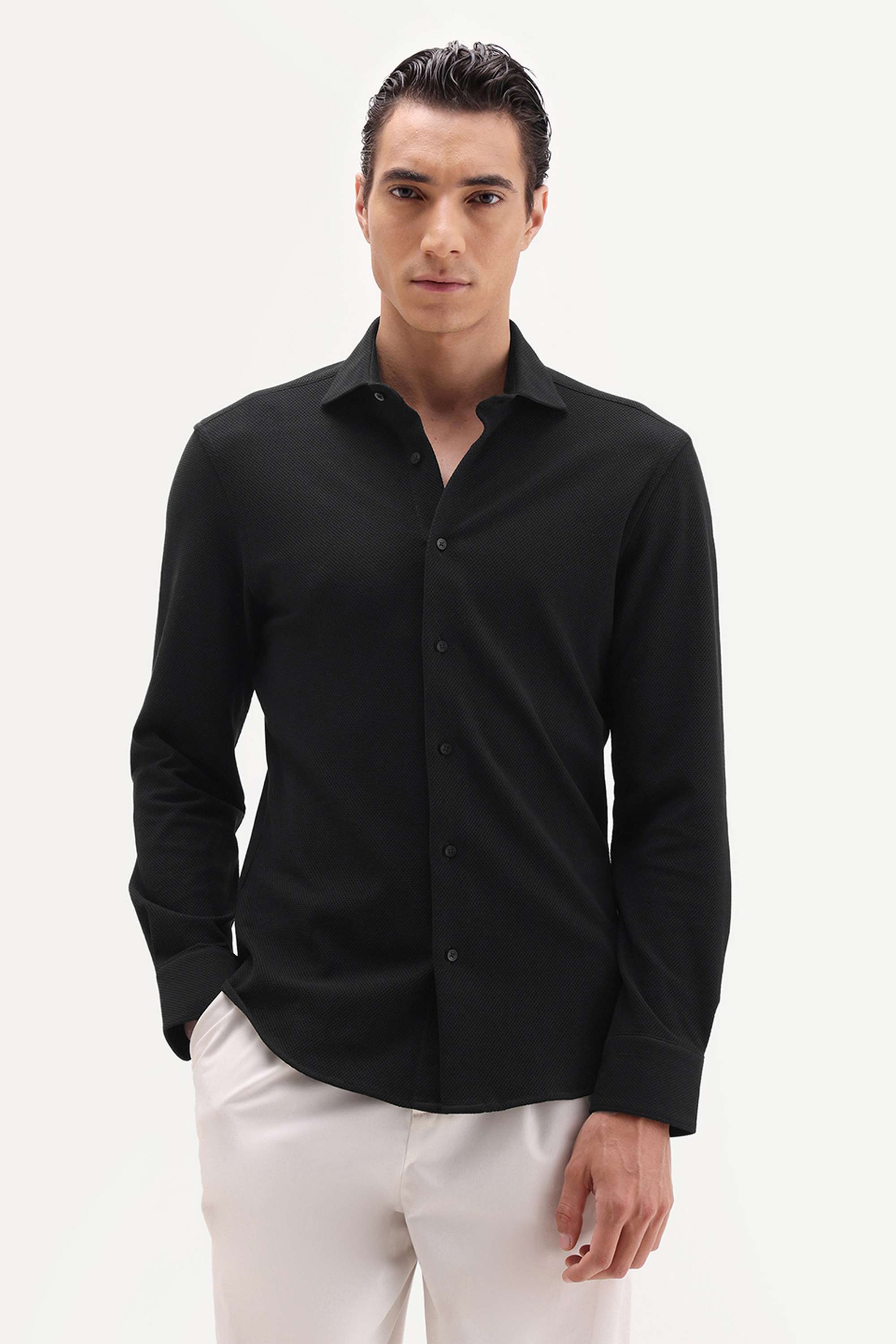 Solid-Cotton-Regular-Fit-Men-s-Casual-Shirt