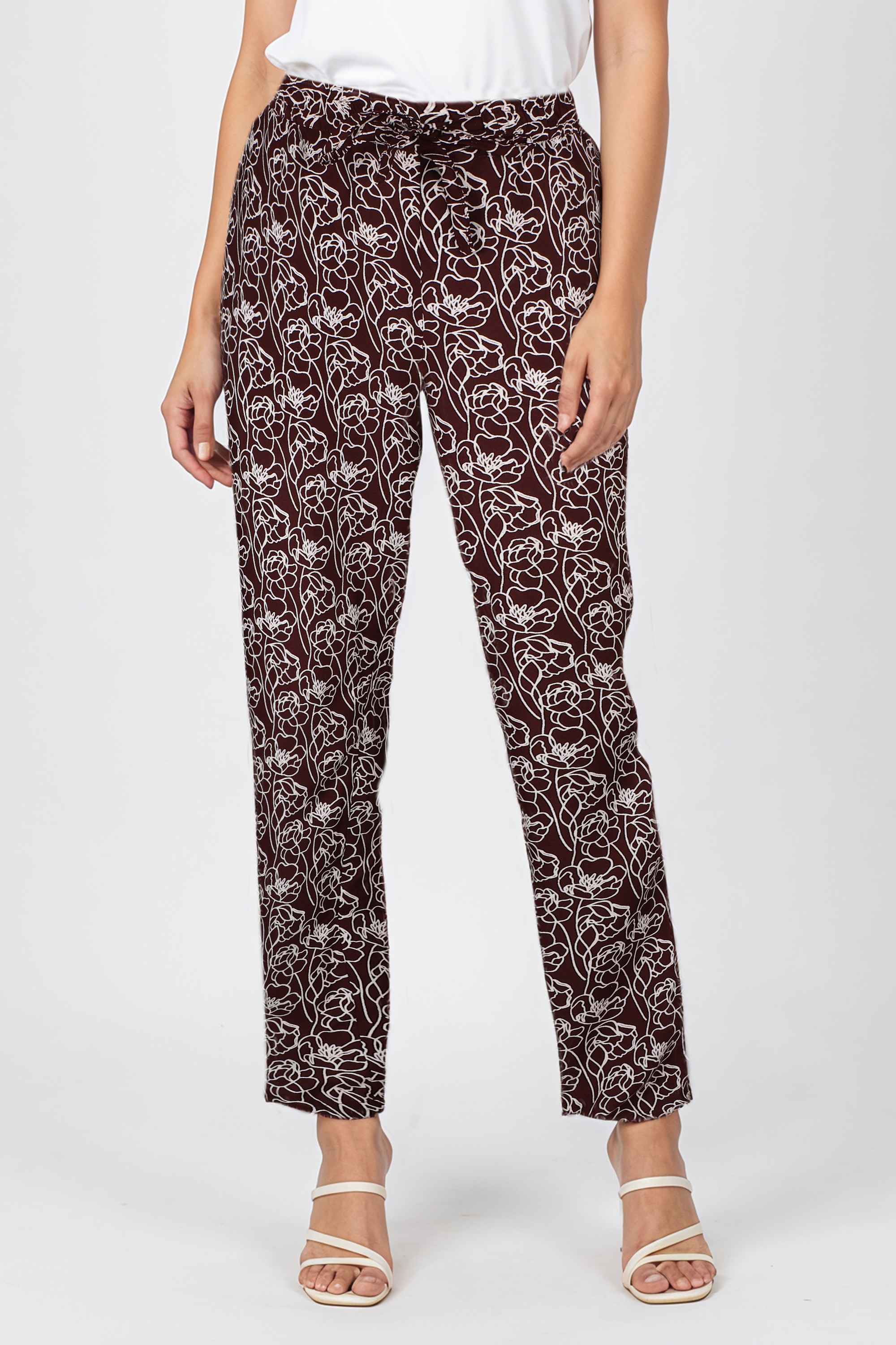 intune Printed Rayon Full Length Knitted Women Pyjama Capri Co-Ord Set-picture-18
