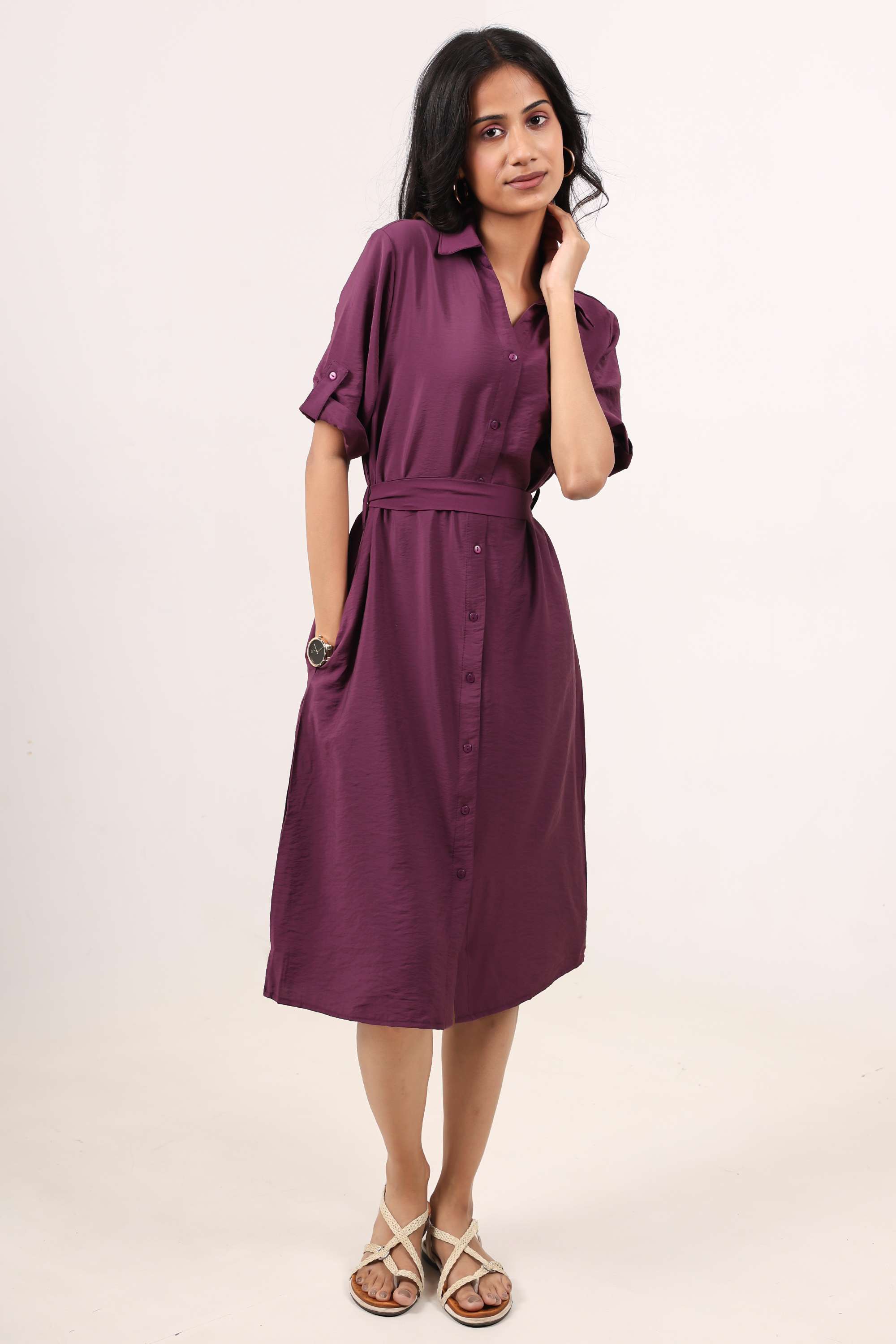 intune Printed Blended Fabric Regular Fit Women's Dress-picture-12