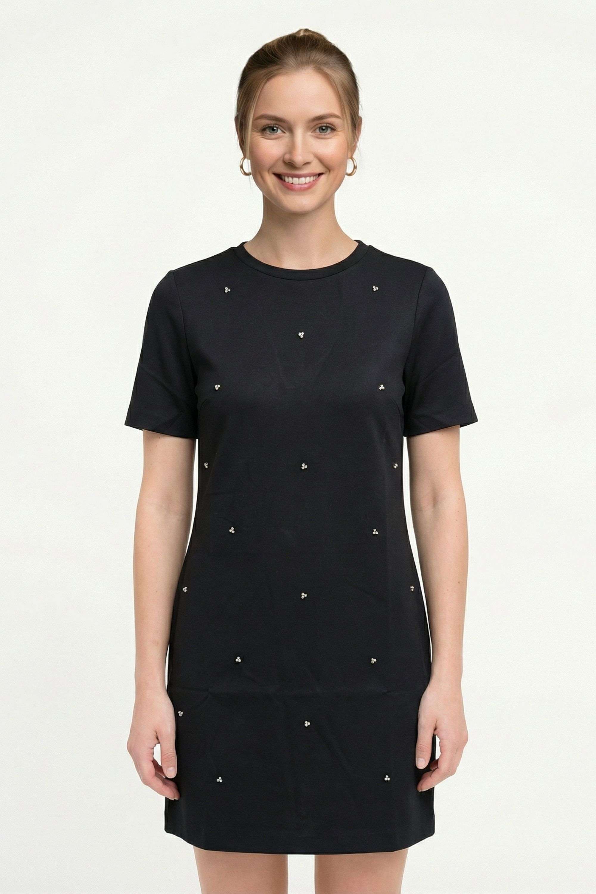 intune Embellished Collared Blended Fabric Women Dress-picture-30