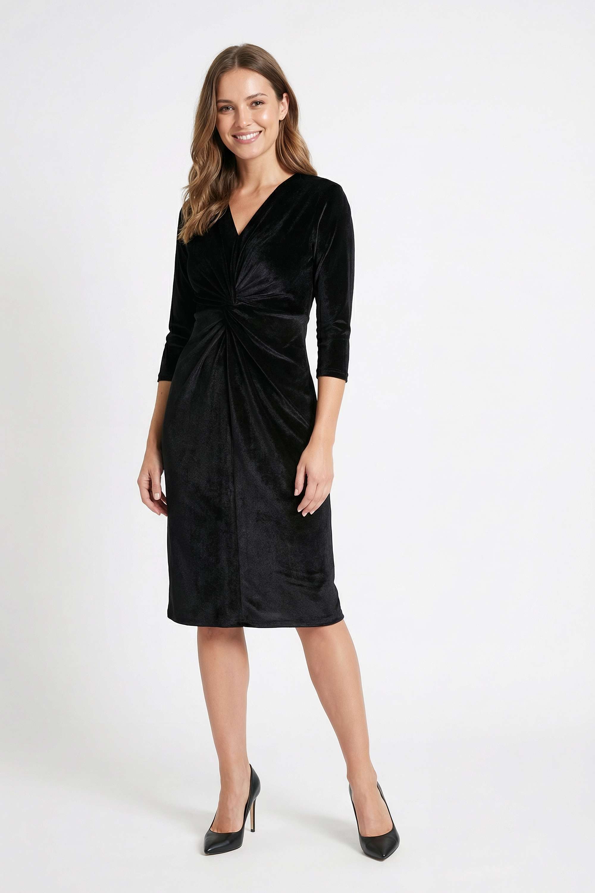 intune Embellished V-Neck Polyester Women Dress-picture-21