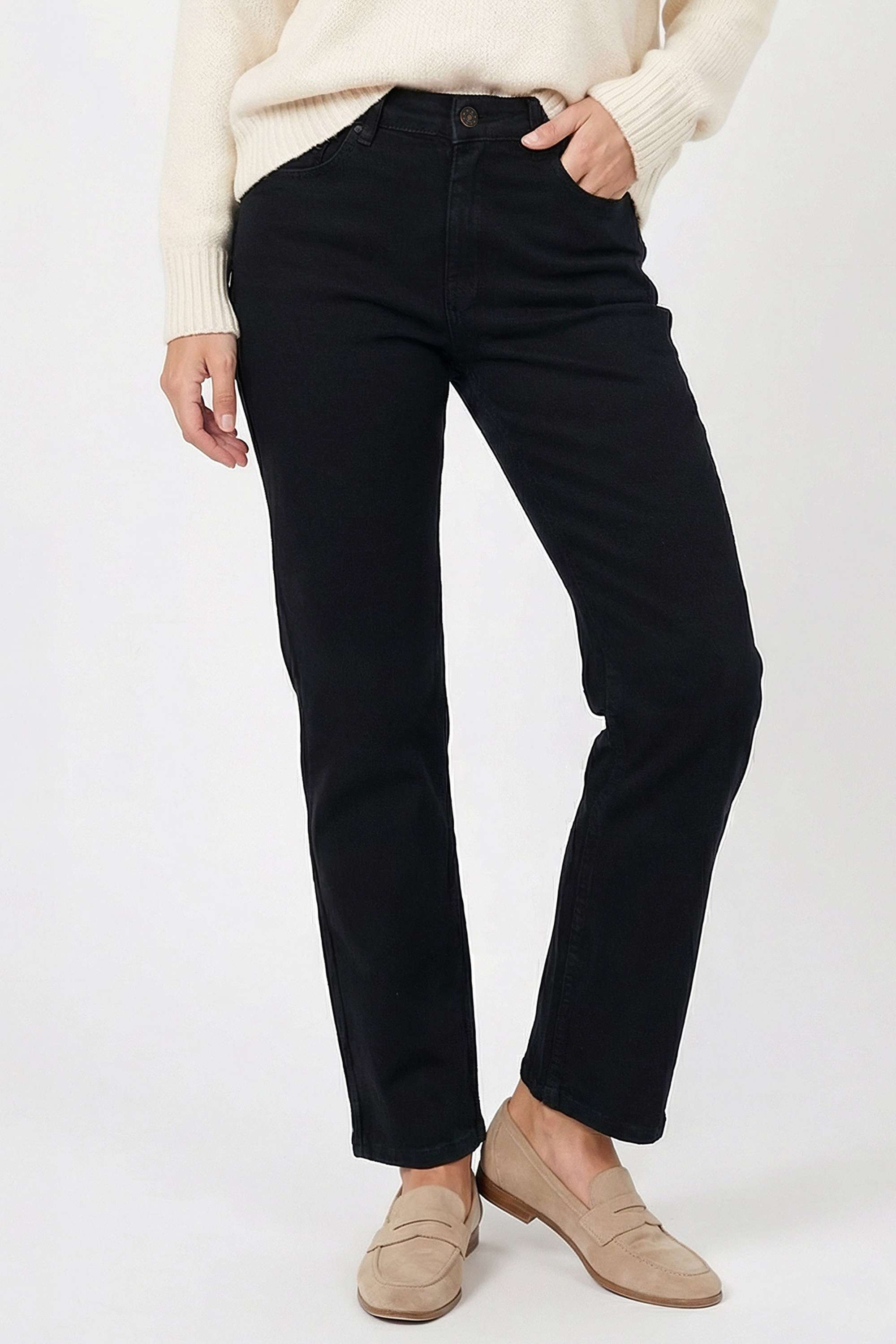 intune Dark Wash High Rise Cotton Blend Slim Fit Women Jeans-picture-10