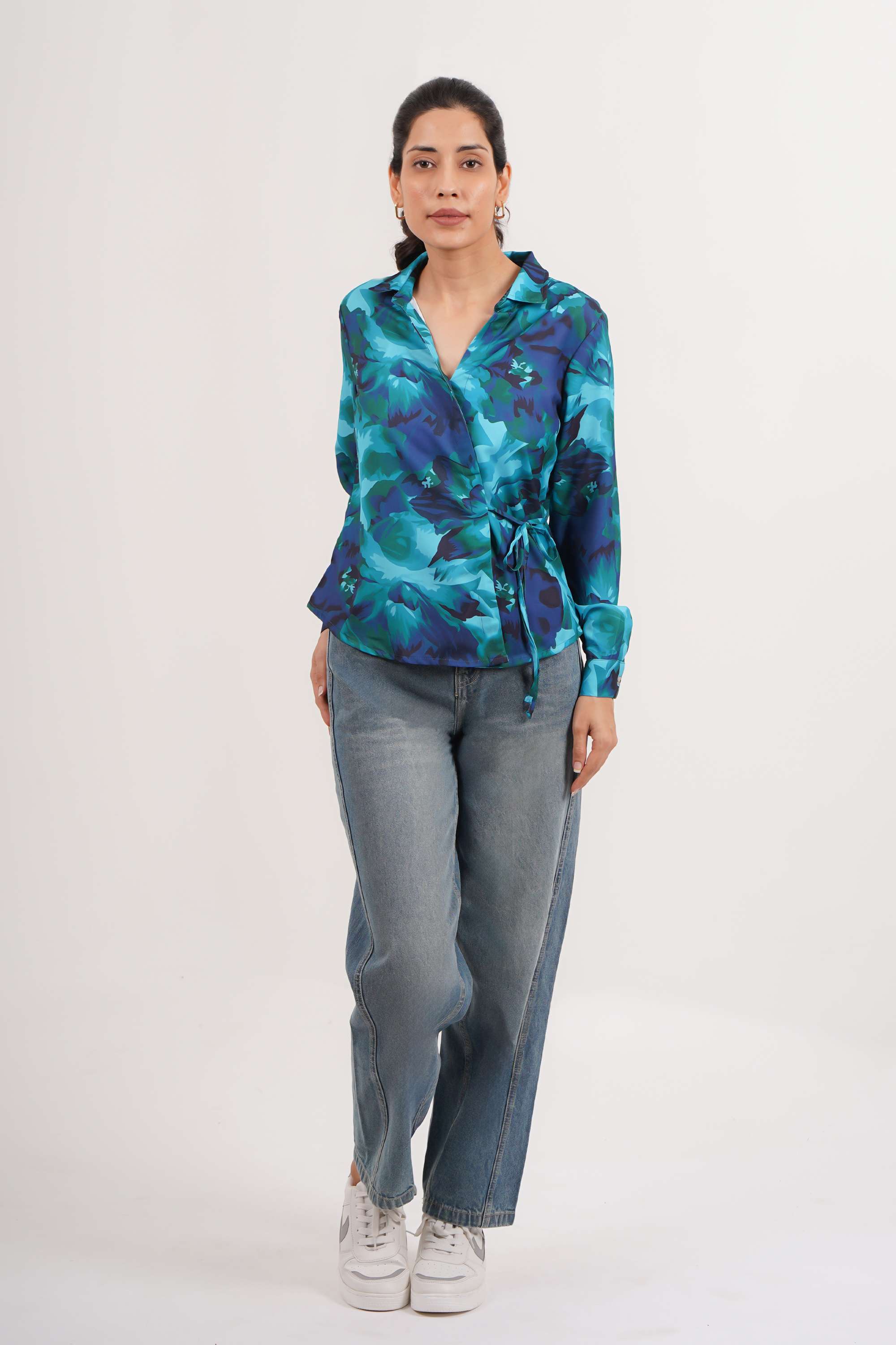 intune Printed Collared Polyester Women's Casual Wear Top-picture-15
