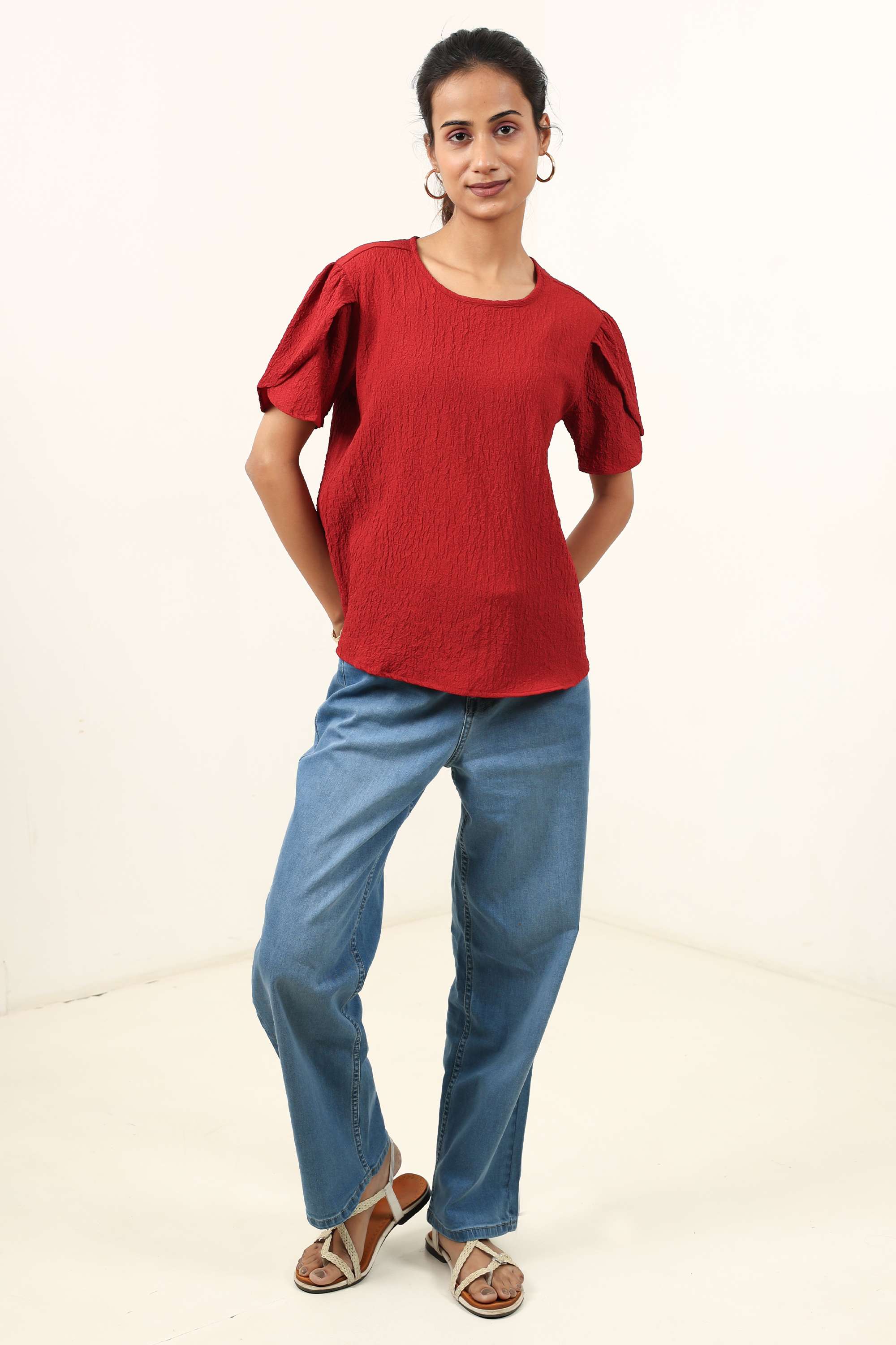 intune Solid Polyester Round Neck Women's Top-picture-30