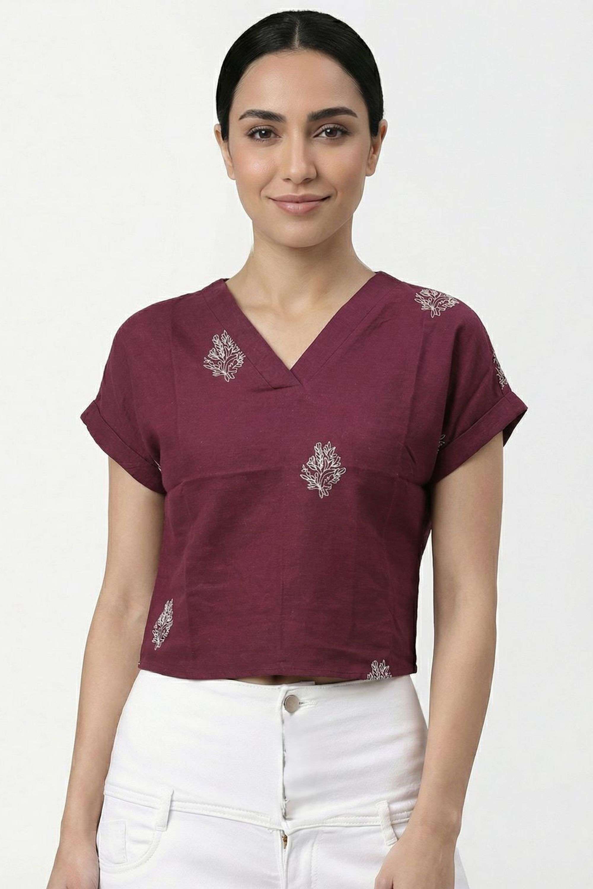 intune Embroidered Rayon Regular Fit Women Top-picture-10
