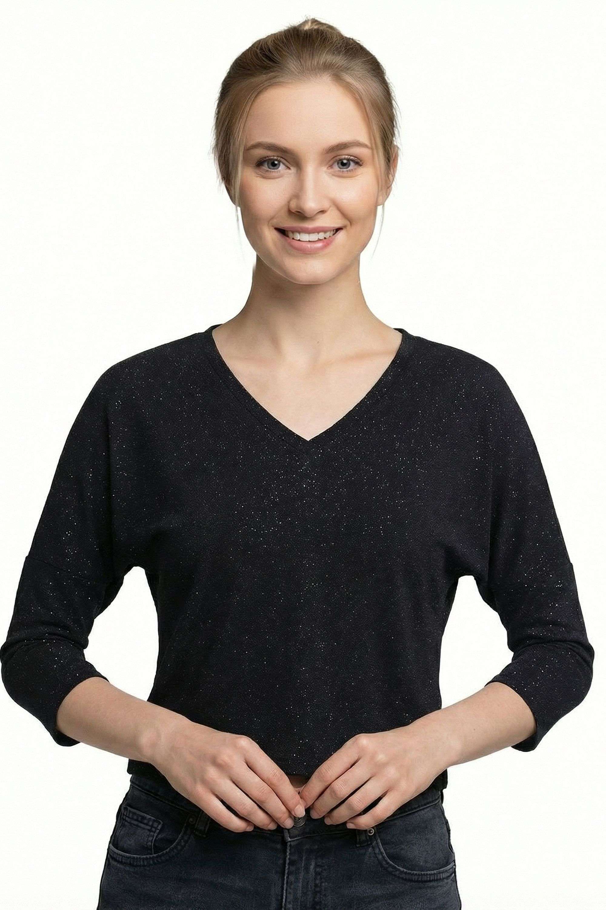 intune Embellished Polyester Half Sleeves Regular Fit Casual Wear Women Top-picture-11