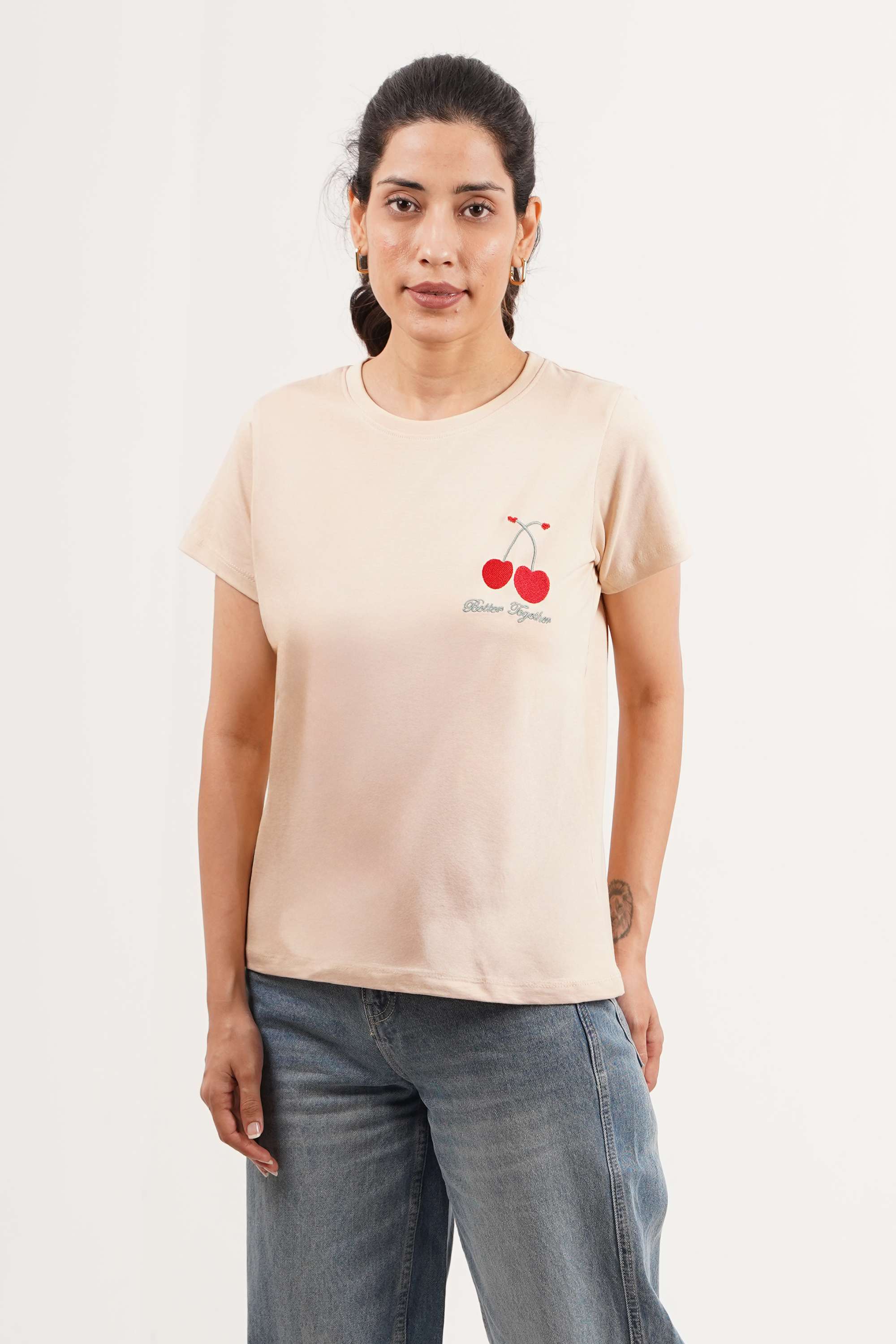 intune Printed Cotton Round Neck Women T-Shirt-picture-10