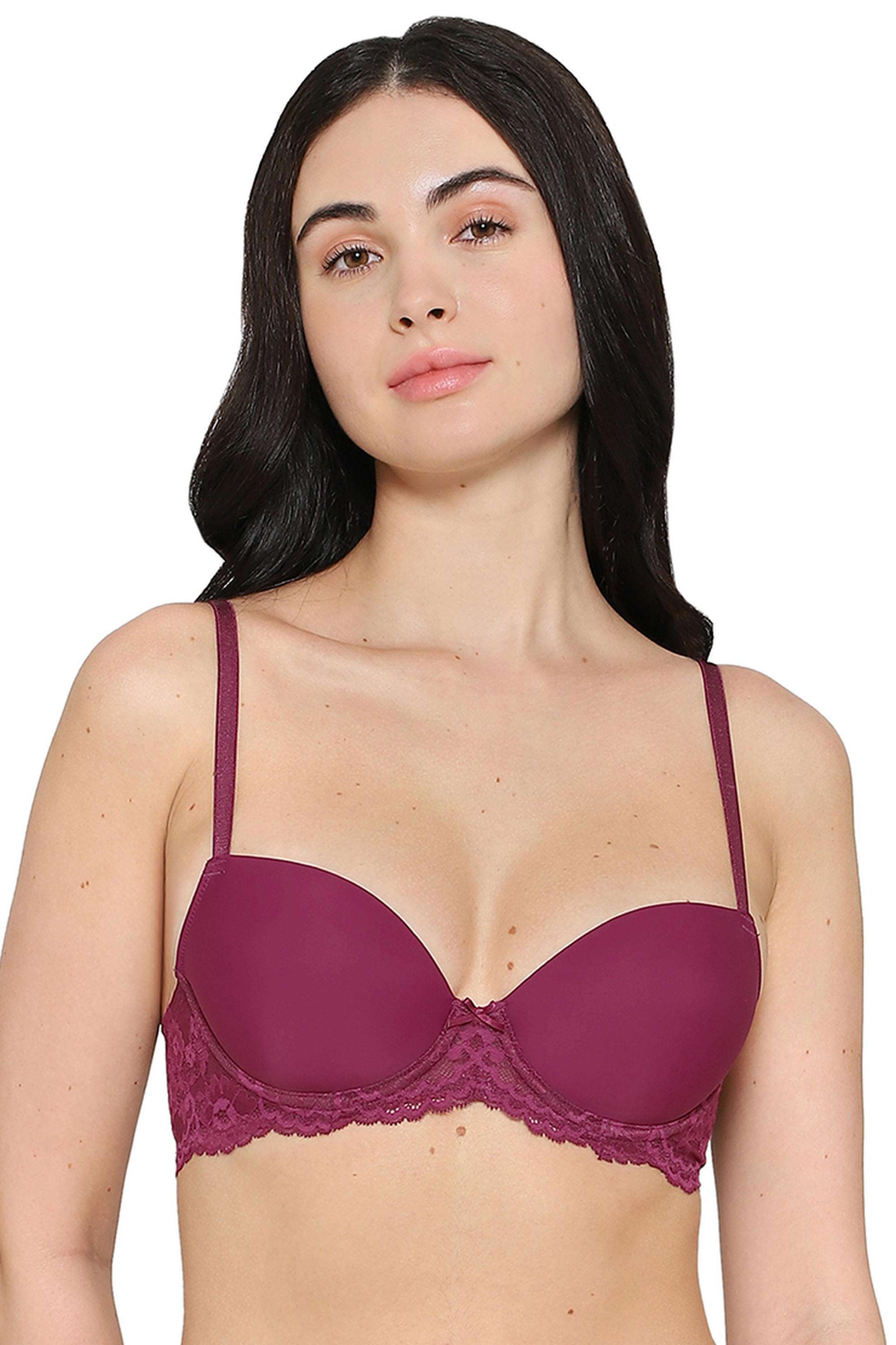 Women-s-Balcony-&-Beyond-Padded-Wired-Half-Cup-Everyday-Wear-Smooth-Finish-Fashion-Bra