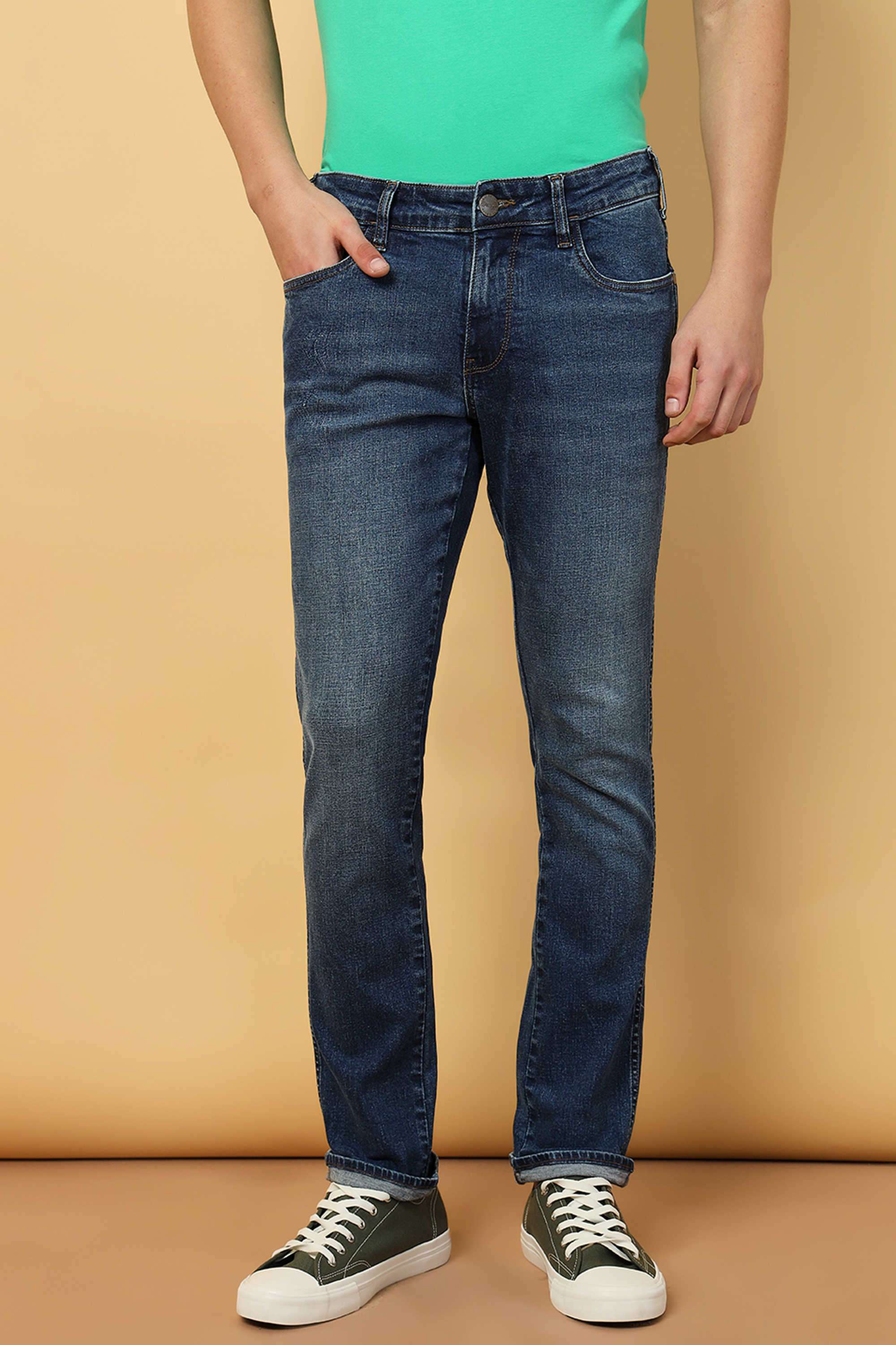 Solid-Cotton-Slim-Fit-Men-s-Jeans
