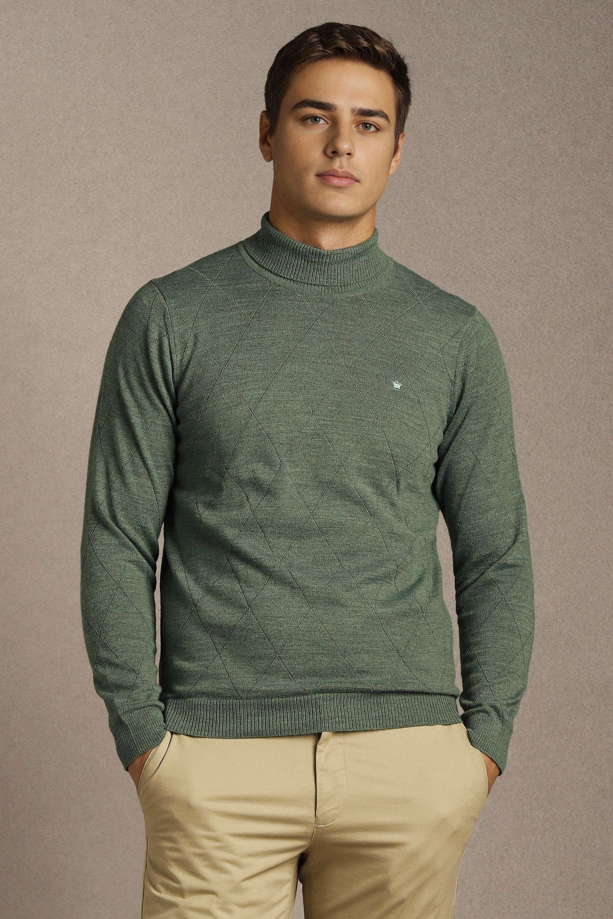Solid-Blended-Fabric-Regular-Fit-Men-Sweater