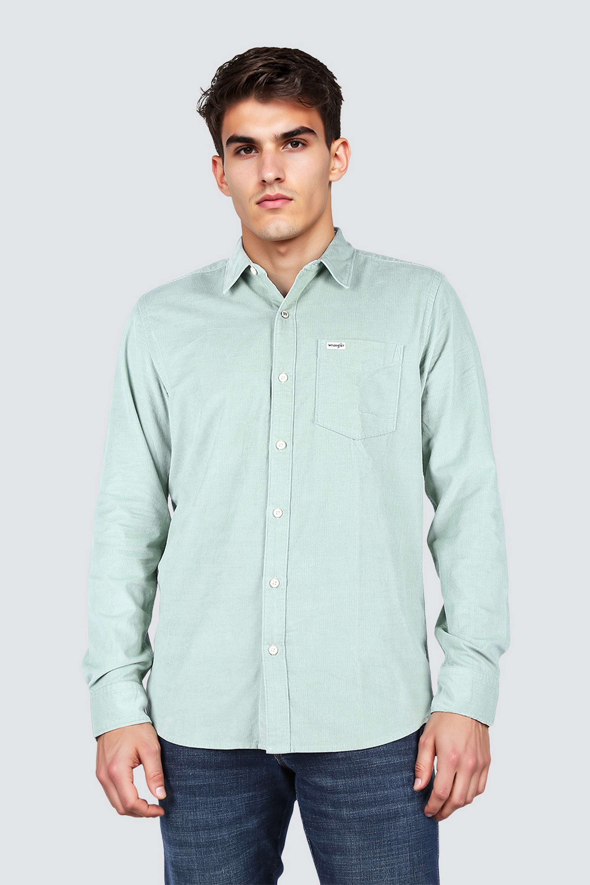 Solid-Collared-Cotton-Men-s-Casual-Wear-Shirt