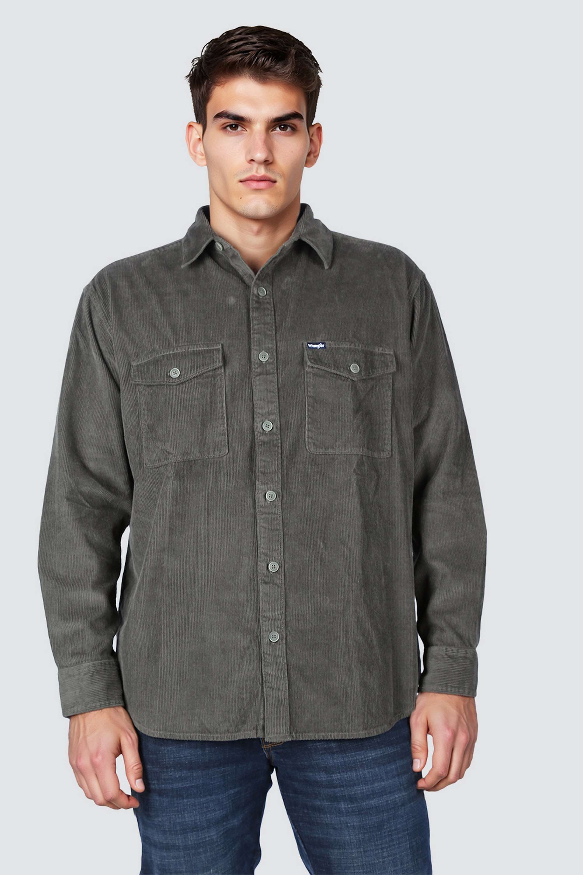Solid-Collared-Cotton-Men-s-Casual-Wear-Shirt