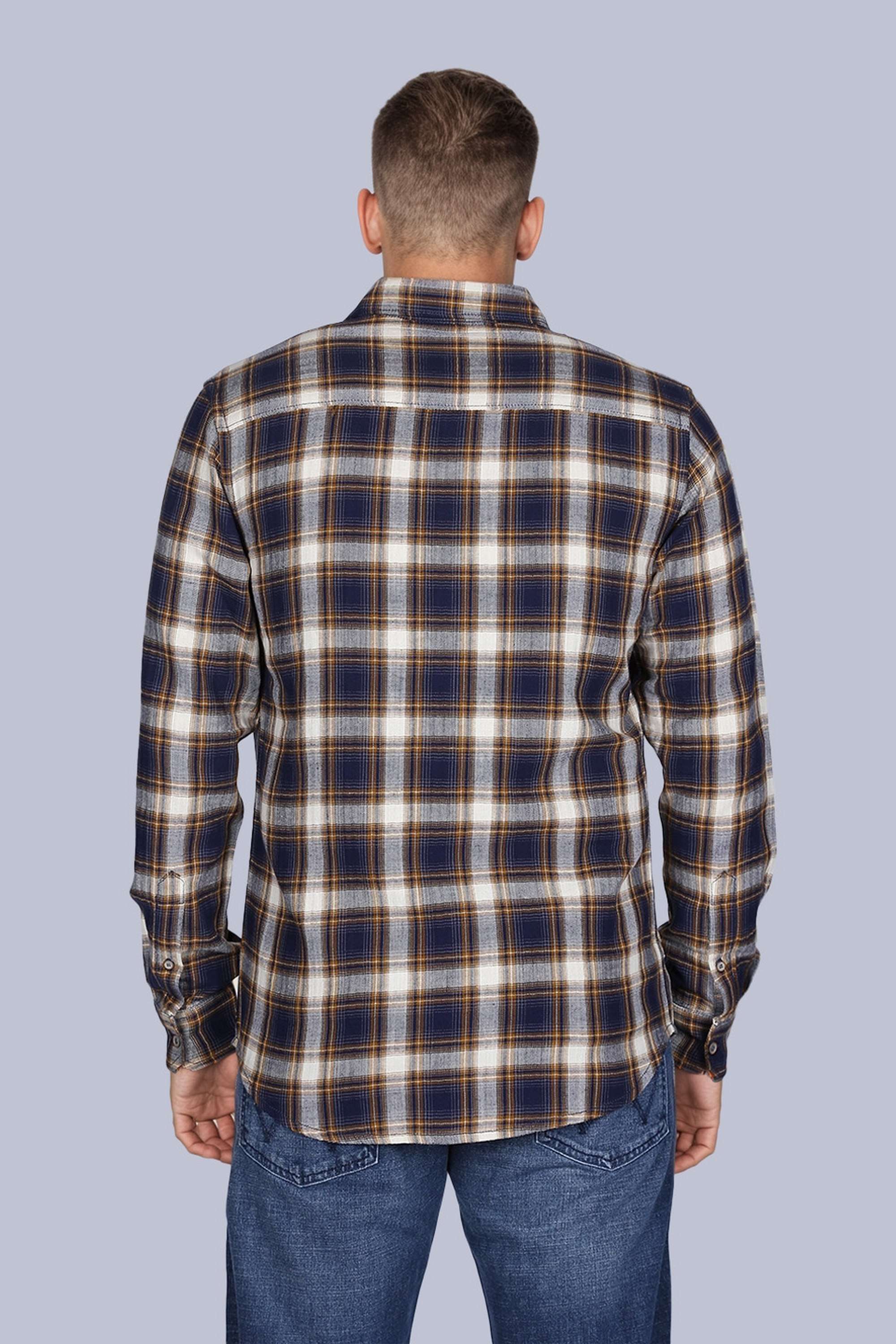 Checks-Collared-Cotton-Men-s-Casual-Wear-Shirt