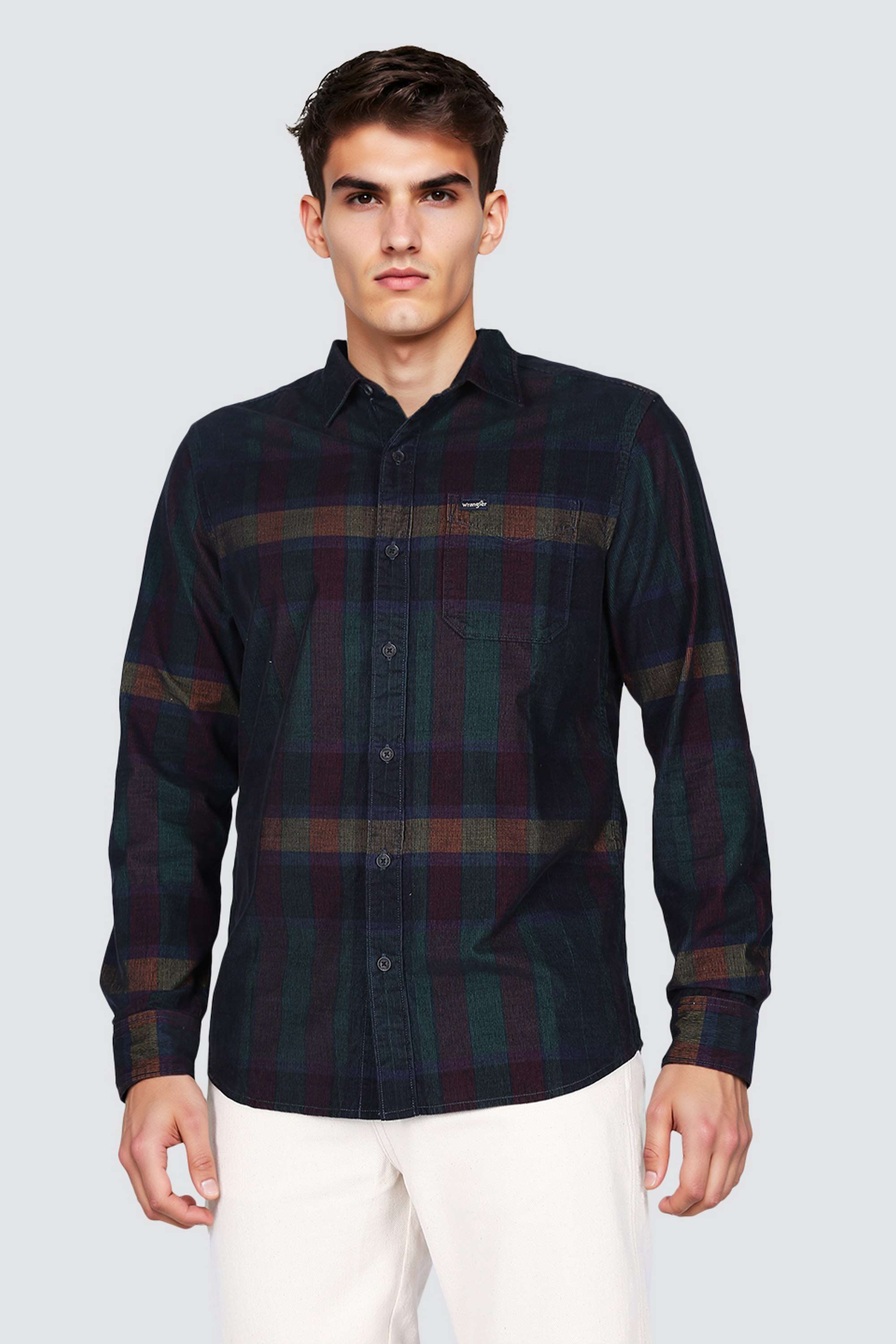 Checks-Collared-Cotton-Men-s-Casual-Wear-Shirt