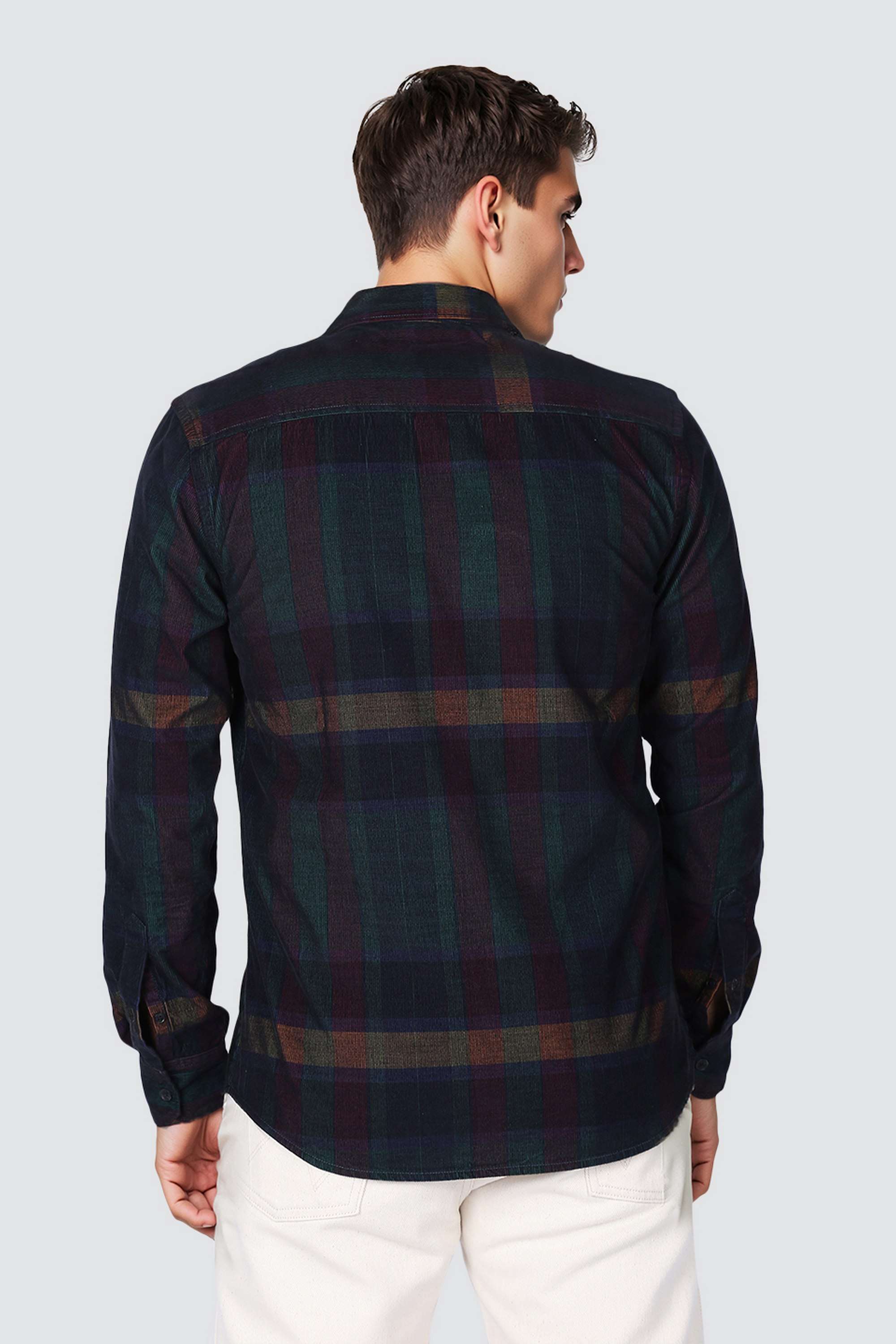 Checks-Collared-Cotton-Men-s-Casual-Wear-Shirt