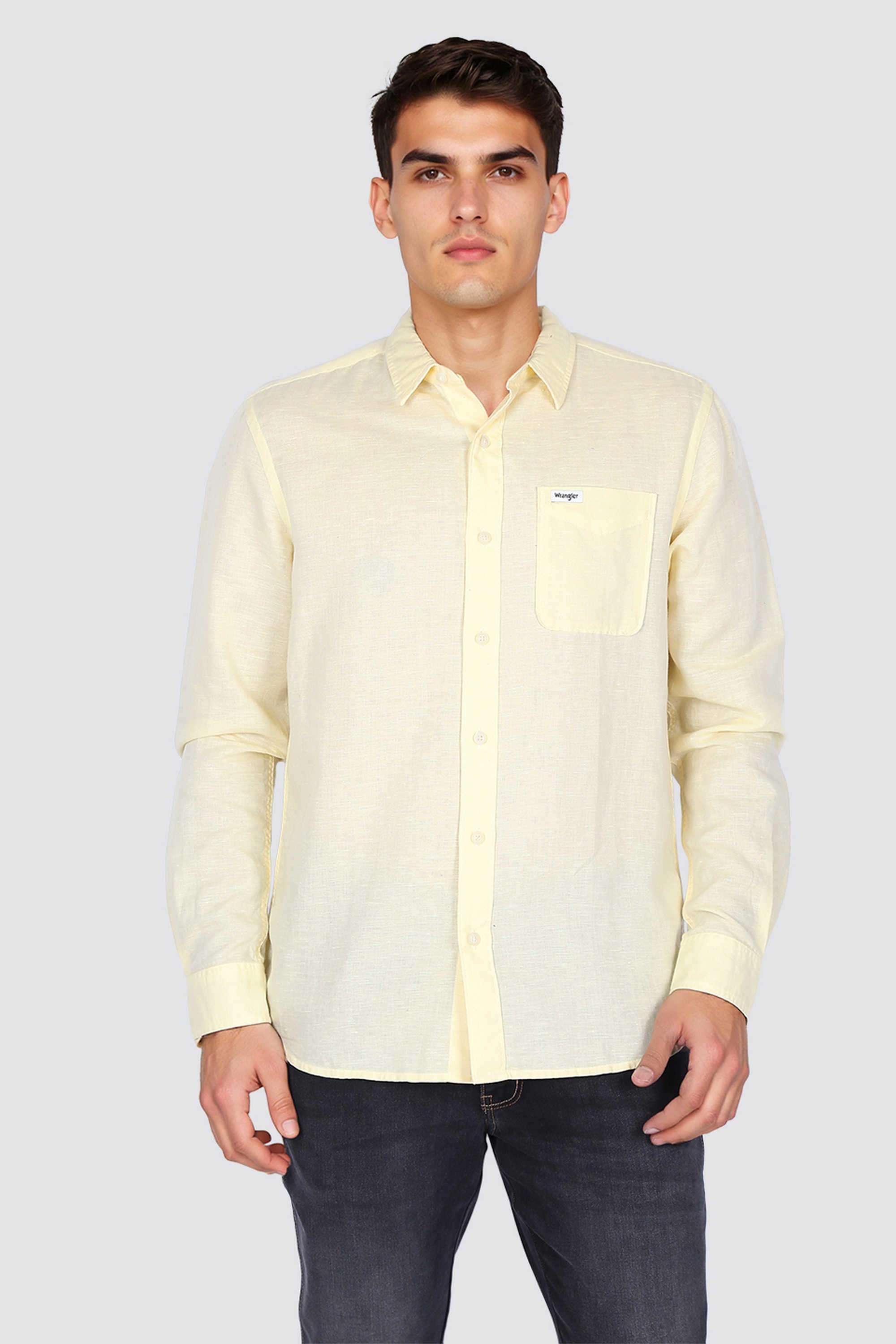 Solid-Linen-Blend-Regular-Fit-Men-Casual-Wear-Shirt