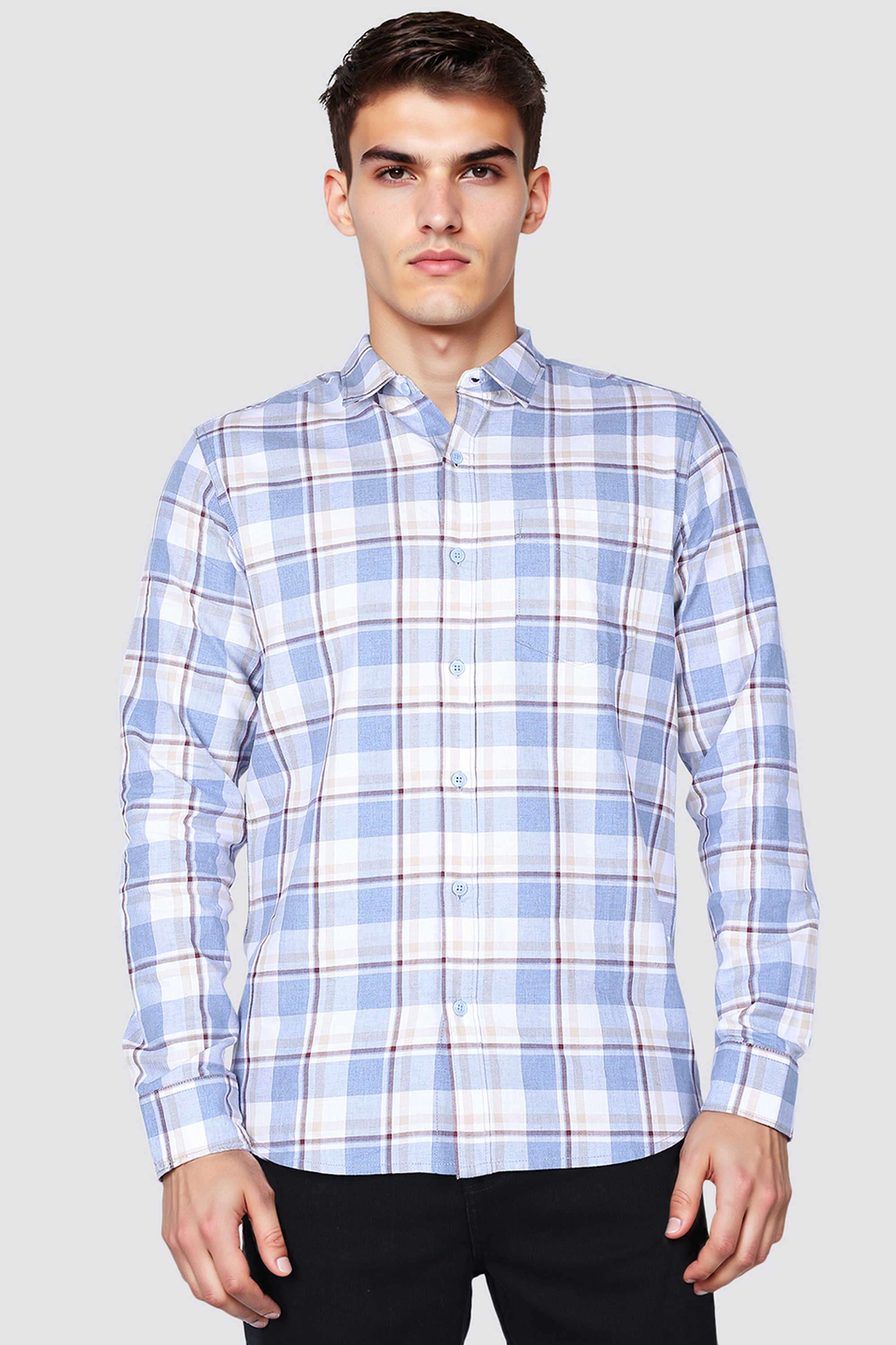 Checks-Cotton-Regular-Fit-Men-s-Casual-Shirt