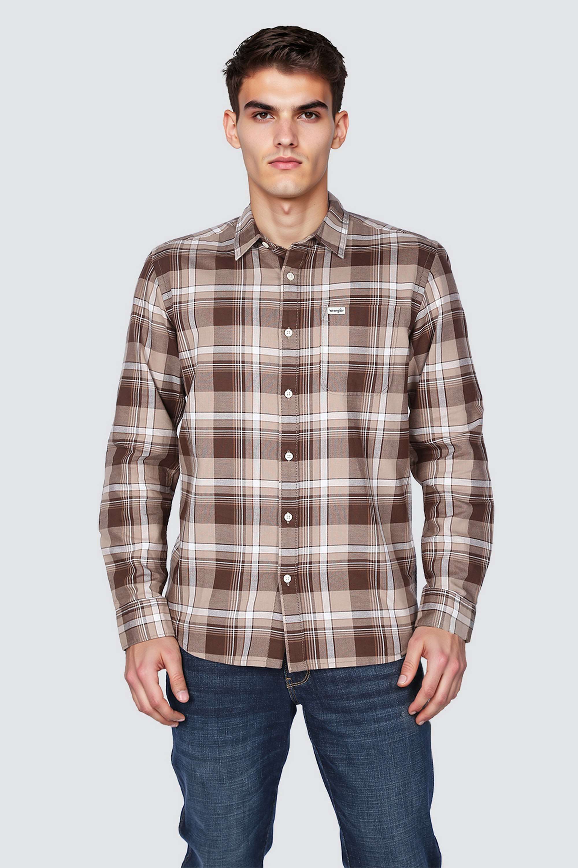 Checks-Collared-Cotton-Men-s-Casual-Wear-Shirt