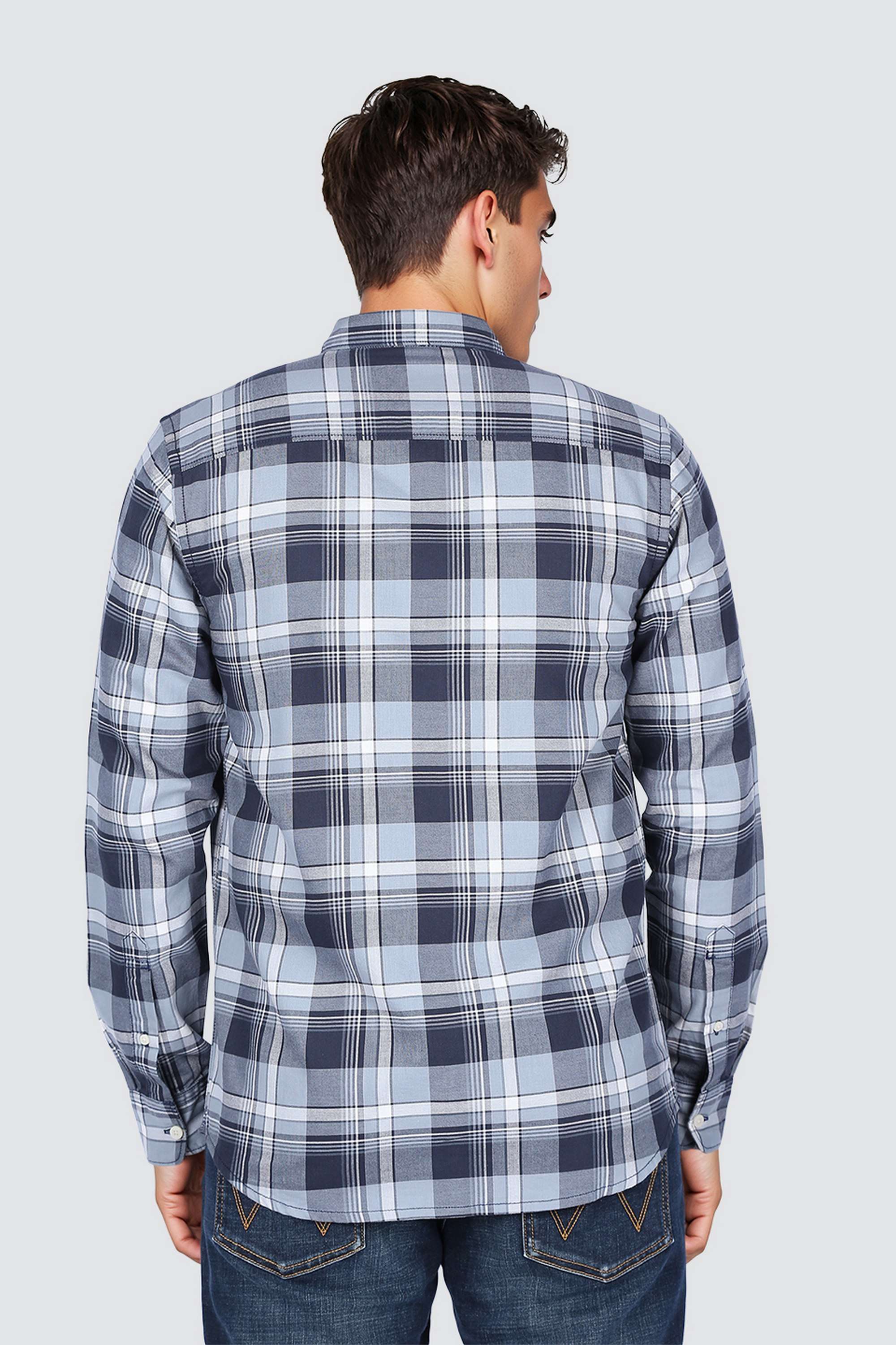 Checks-Collared-Cotton-Men-s-Casual-Wear-Shirt