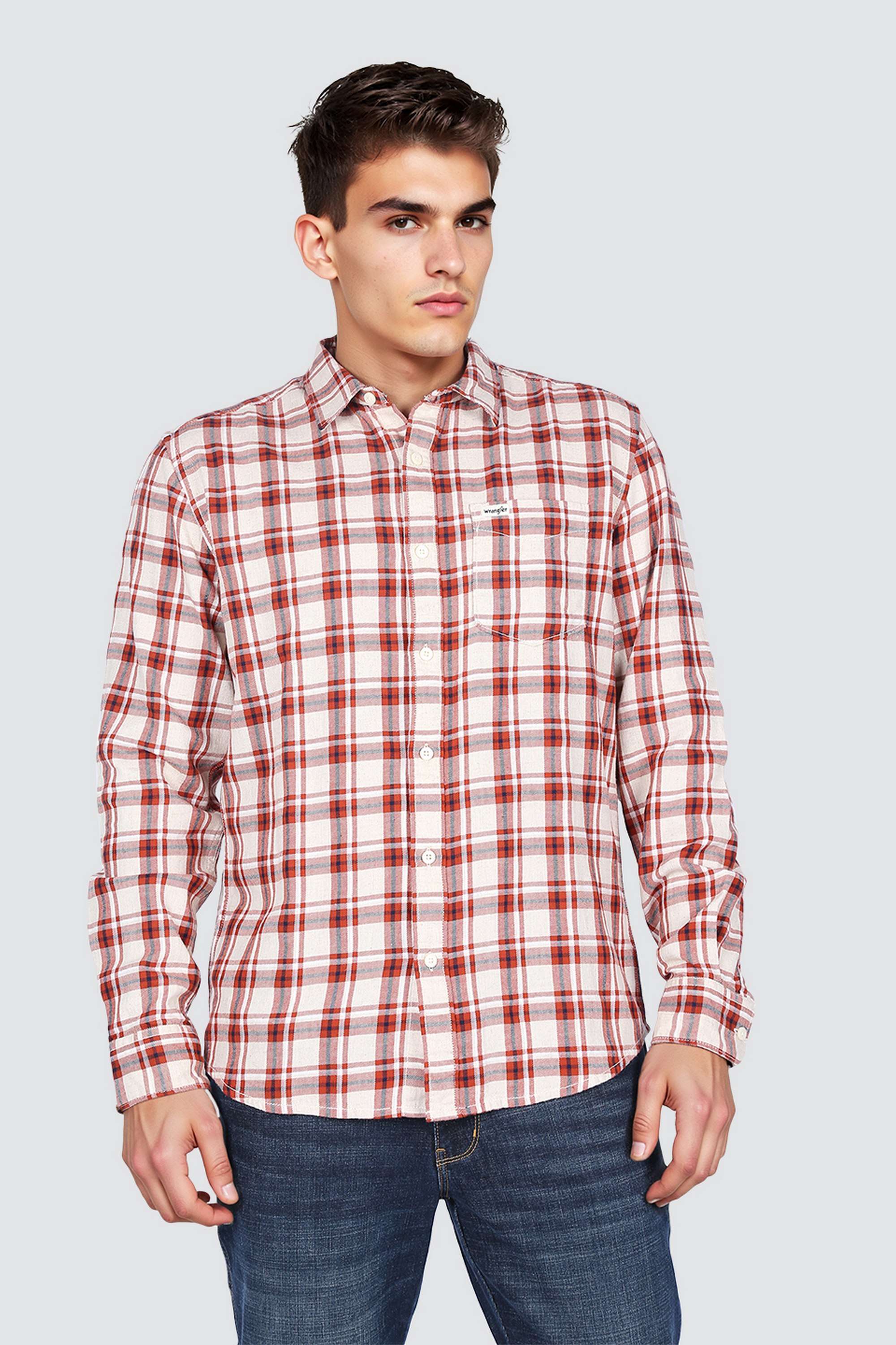 Checks-Collared-Cotton-Men-s-Casual-Wear-Shirt