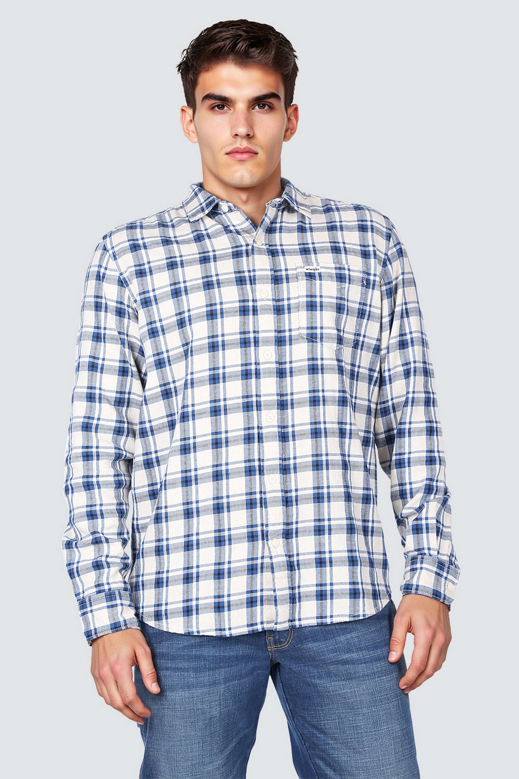 Checks-Collared-Cotton-Men-s-Casual-Wear-Shirt