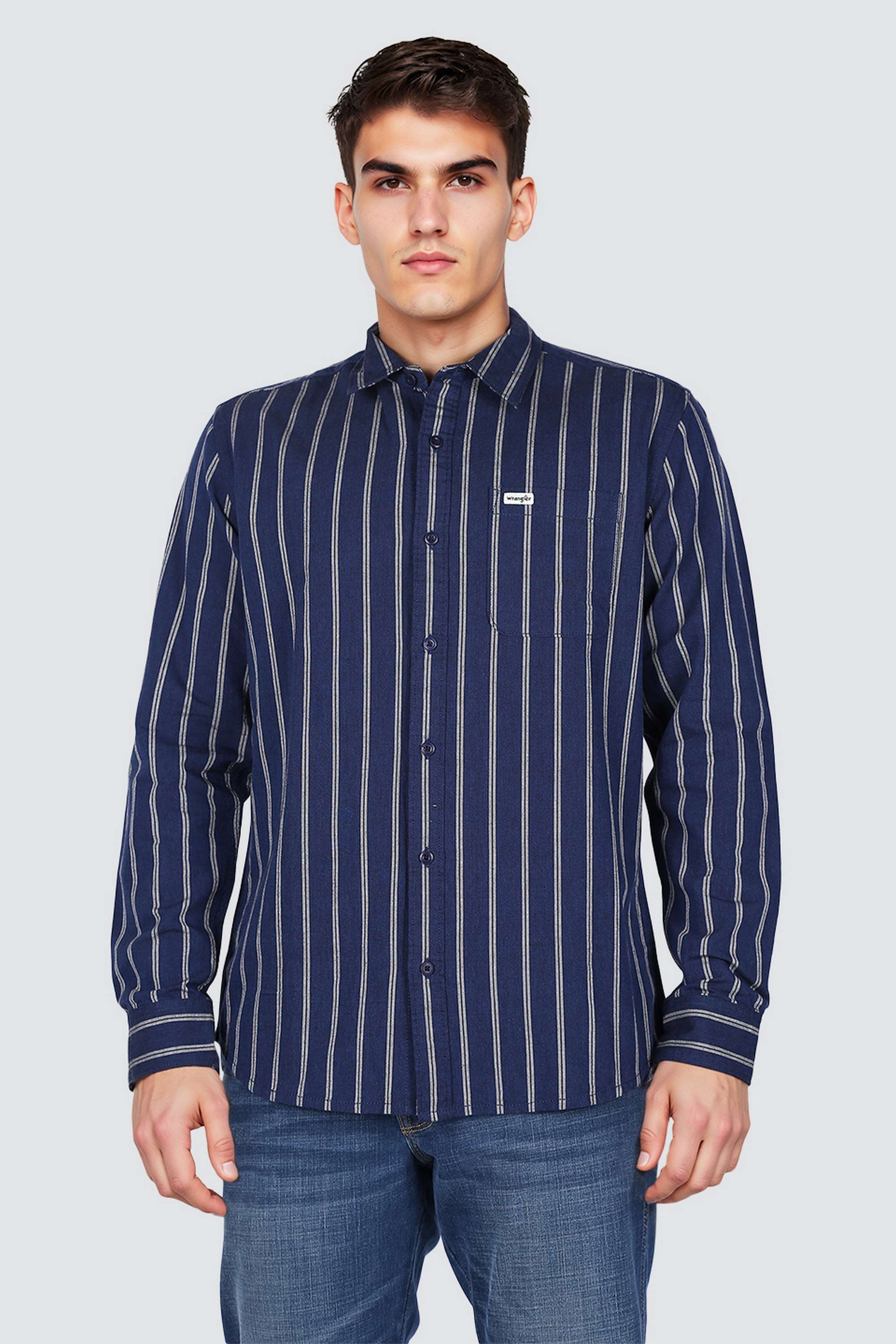 Stripes-Collared-Cotton-Men-s-Casual-Wear-Shirt