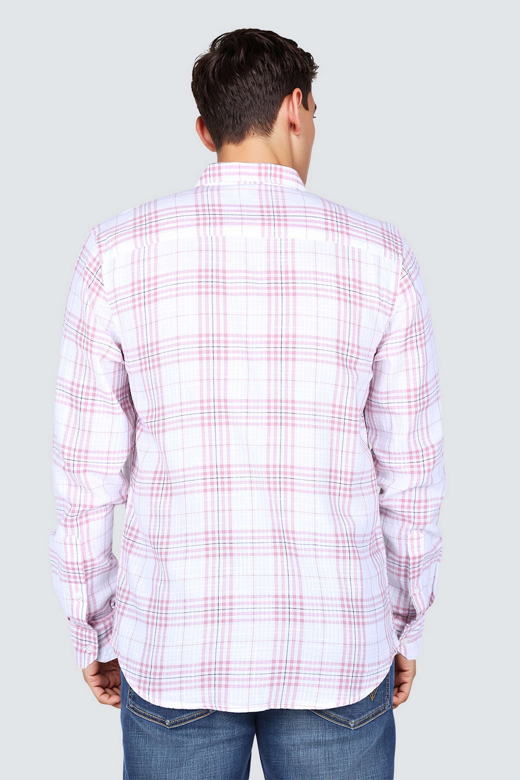 Checks-Collared-Cotton-Men-s-Casual-Wear-Shirt