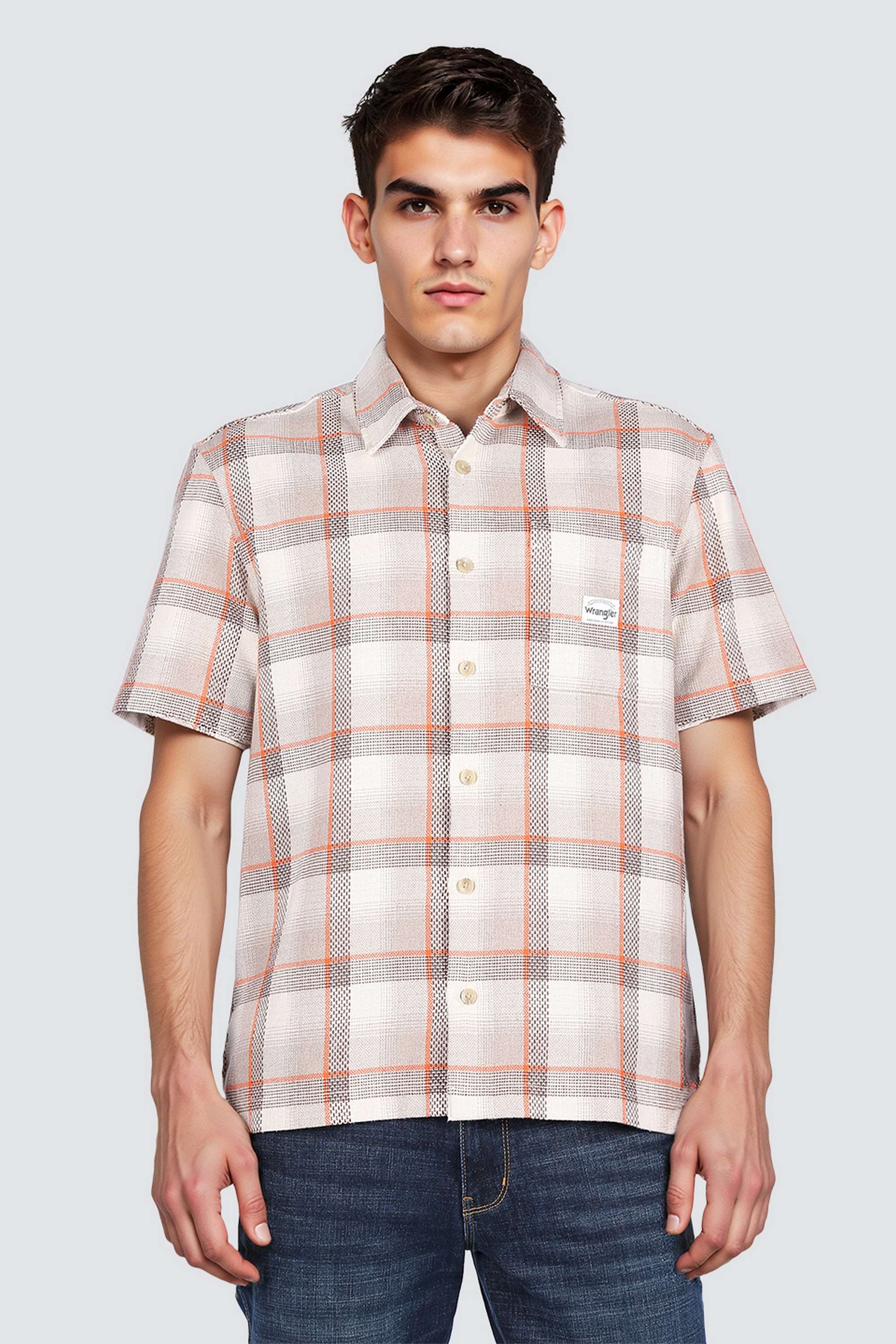 Checks-Collared-Cotton-Men-s-Casual-Wear-Shirt