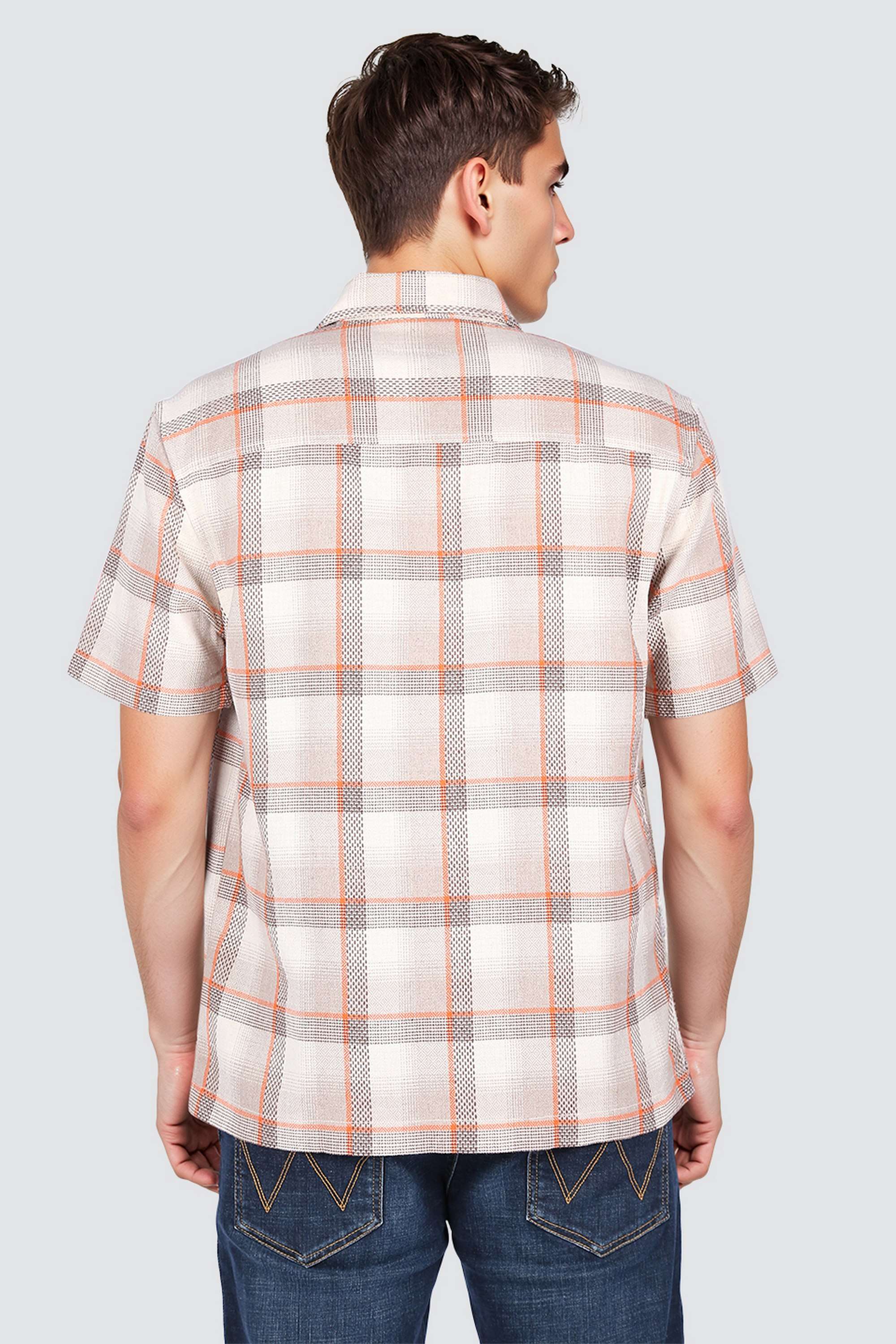 Checks-Collared-Cotton-Men-s-Casual-Wear-Shirt
